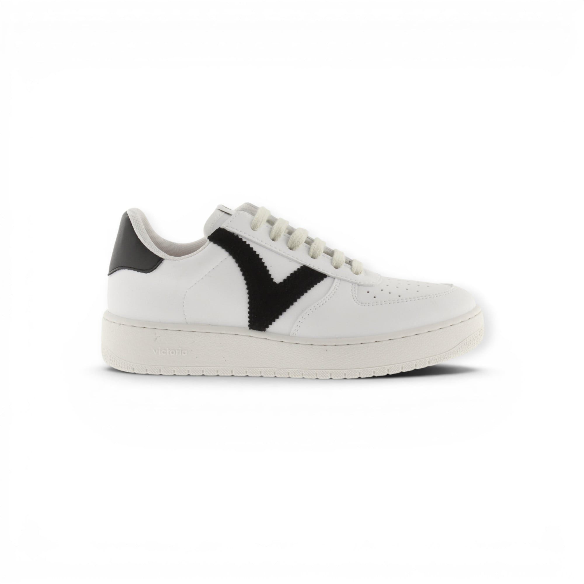 Victoria Madrid (Lederoptik/Farbe) - weiss/schwarz Sneaker
