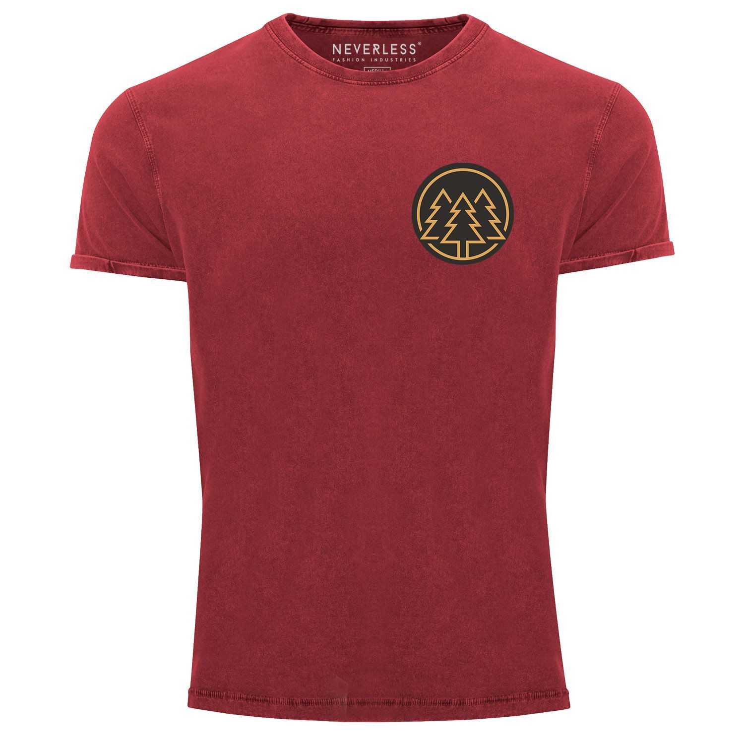 Neverless Print-Shirt Herren Vintage Shirt Logo günstig online kaufen