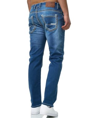 John Kayna Regular-fit-Jeans Herren Jeans Regular Fit Denim Jeanshose Herrenjeans Designer Herrenho (Jeanshose Designerjeans Bootcut, 1-tlg) Freizeit,Casual