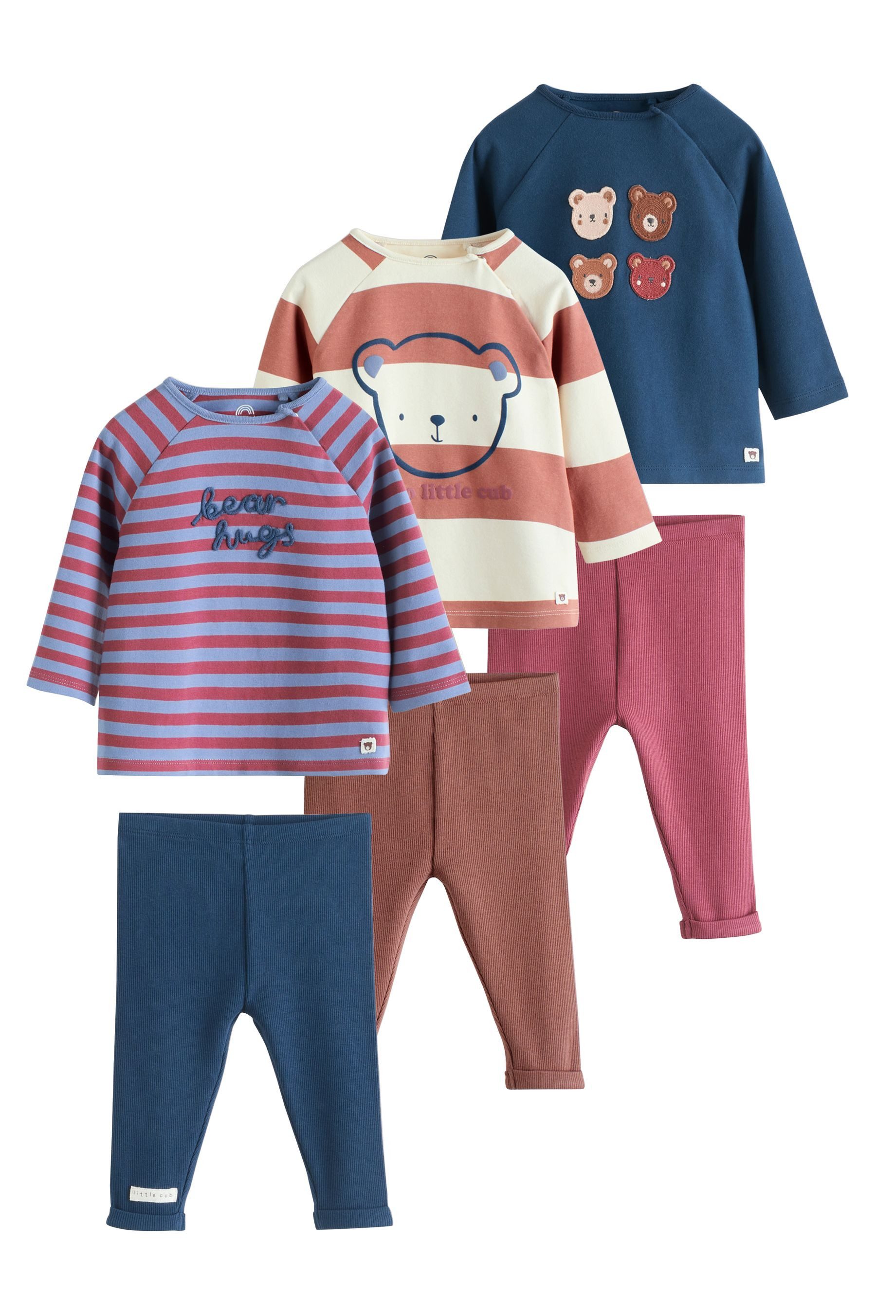 Shirt & Hose 6er-Pack Baby Oberteil und Leggings