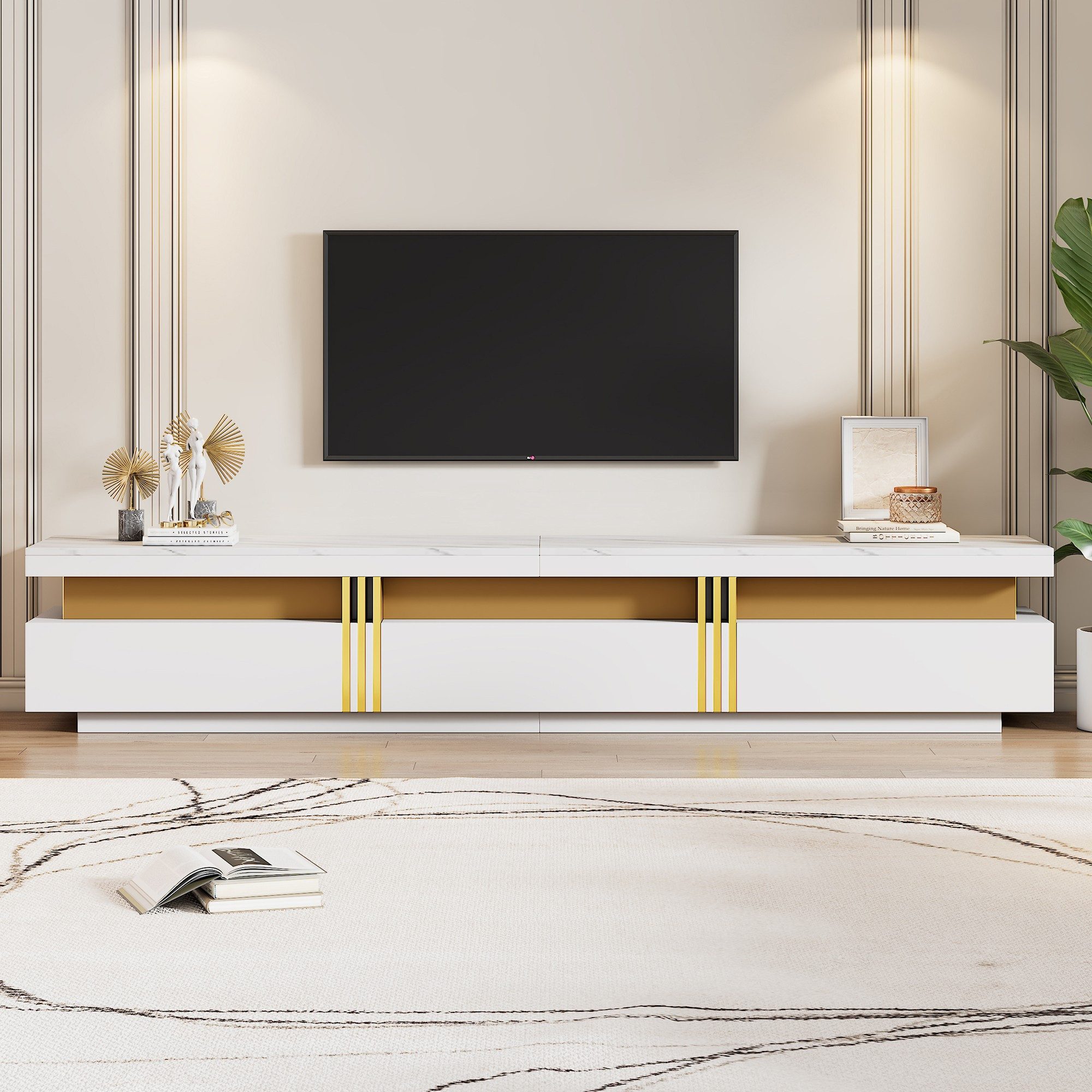 BlingBin Lowboard TV-Schrank mit Marmor-Optik, TV-Board günstig online kaufen