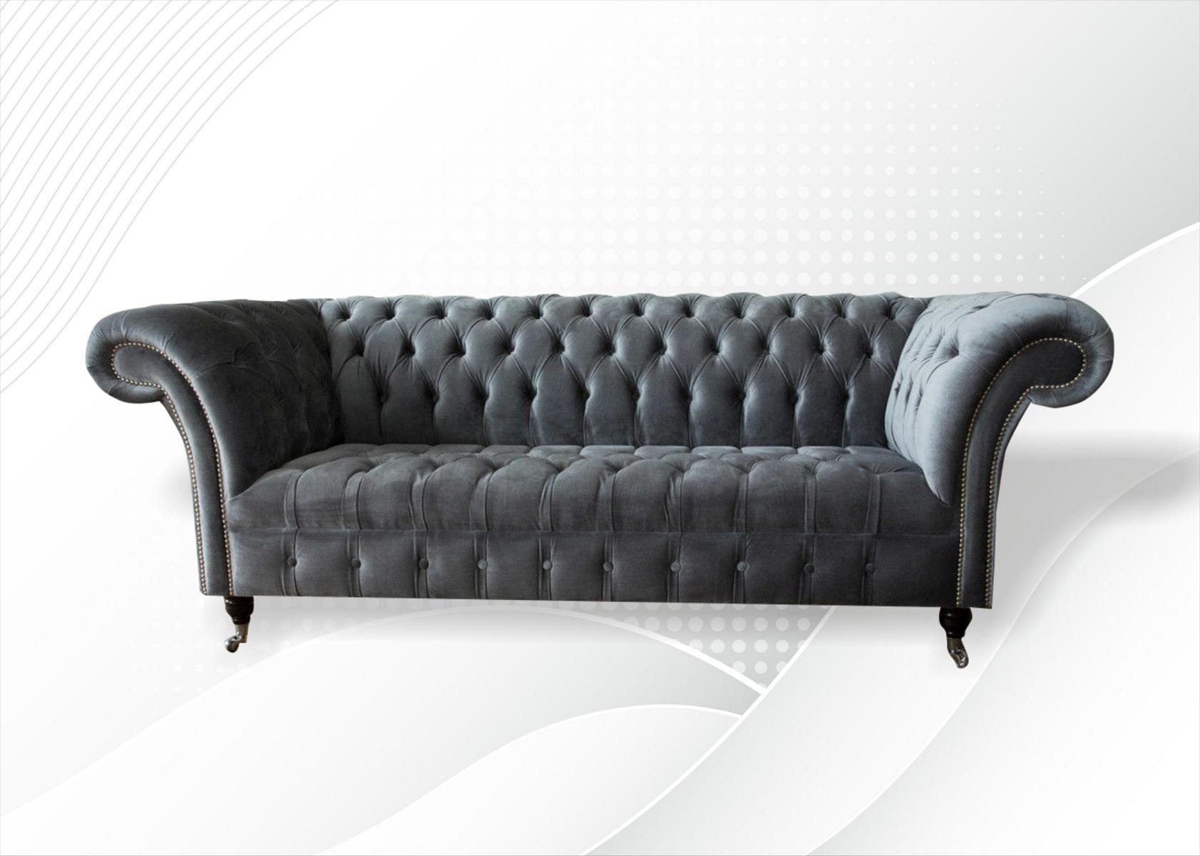 JVmoebel Chesterfield-Sofa, Chesterfield Sofa Design 3 cm Sitzer Couch 225 Sofa