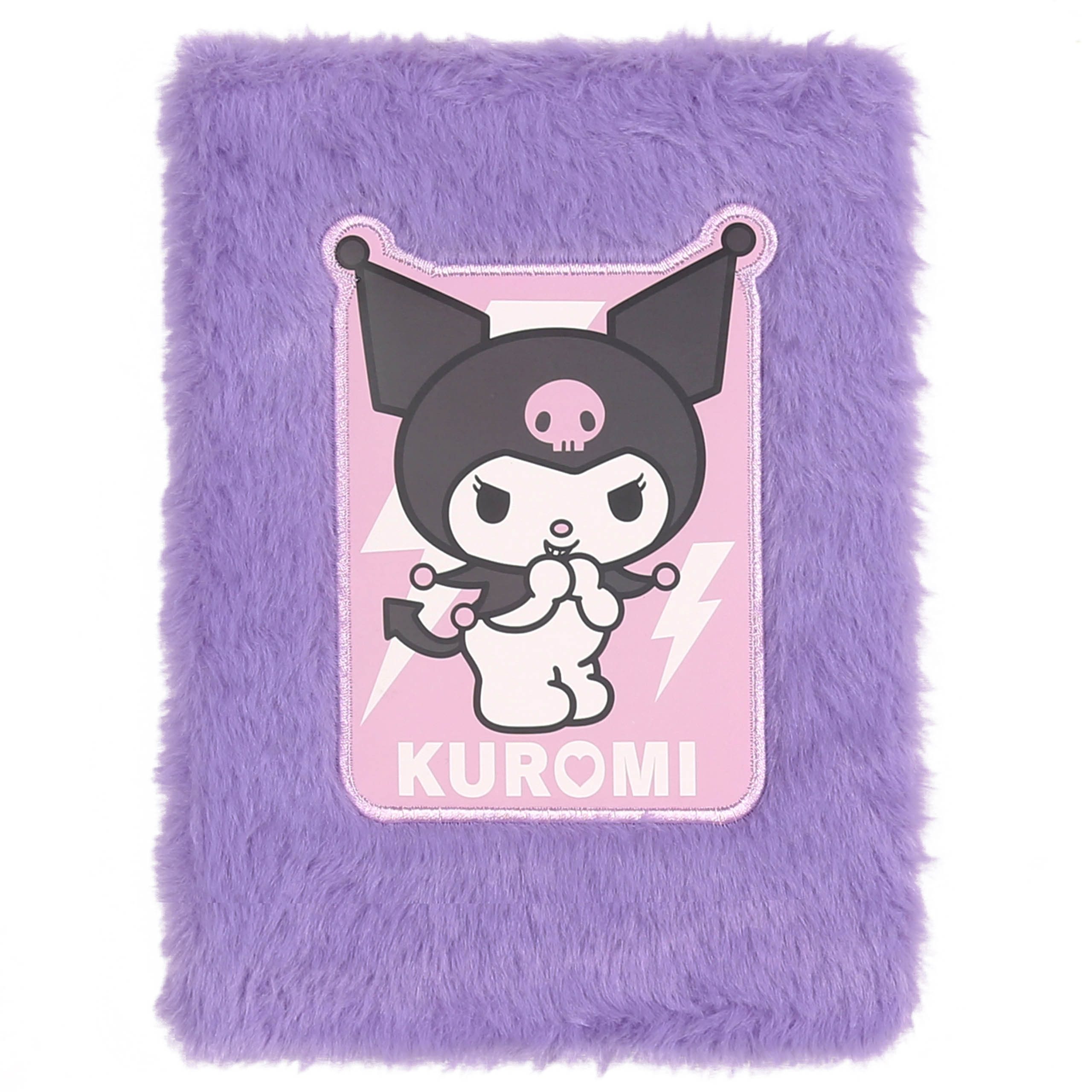 Hello Kitty Notizbuch Hello Kitty KUROMI Plüsch Notizbuch A5 liniert für Mädchen, lila