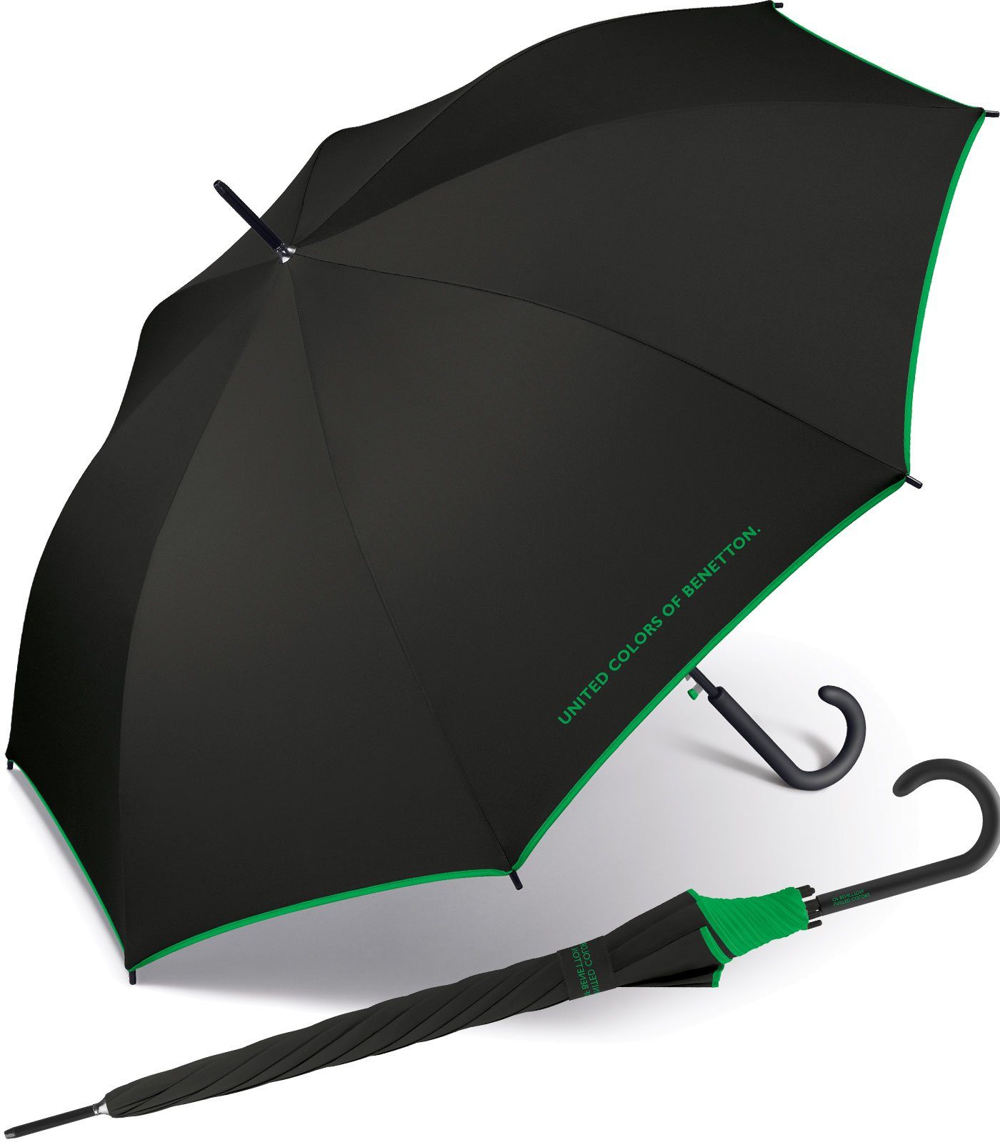 United Colors of Benetton Stockregenschirm großer Regenschirm mit Auf-Autom günstig online kaufen
