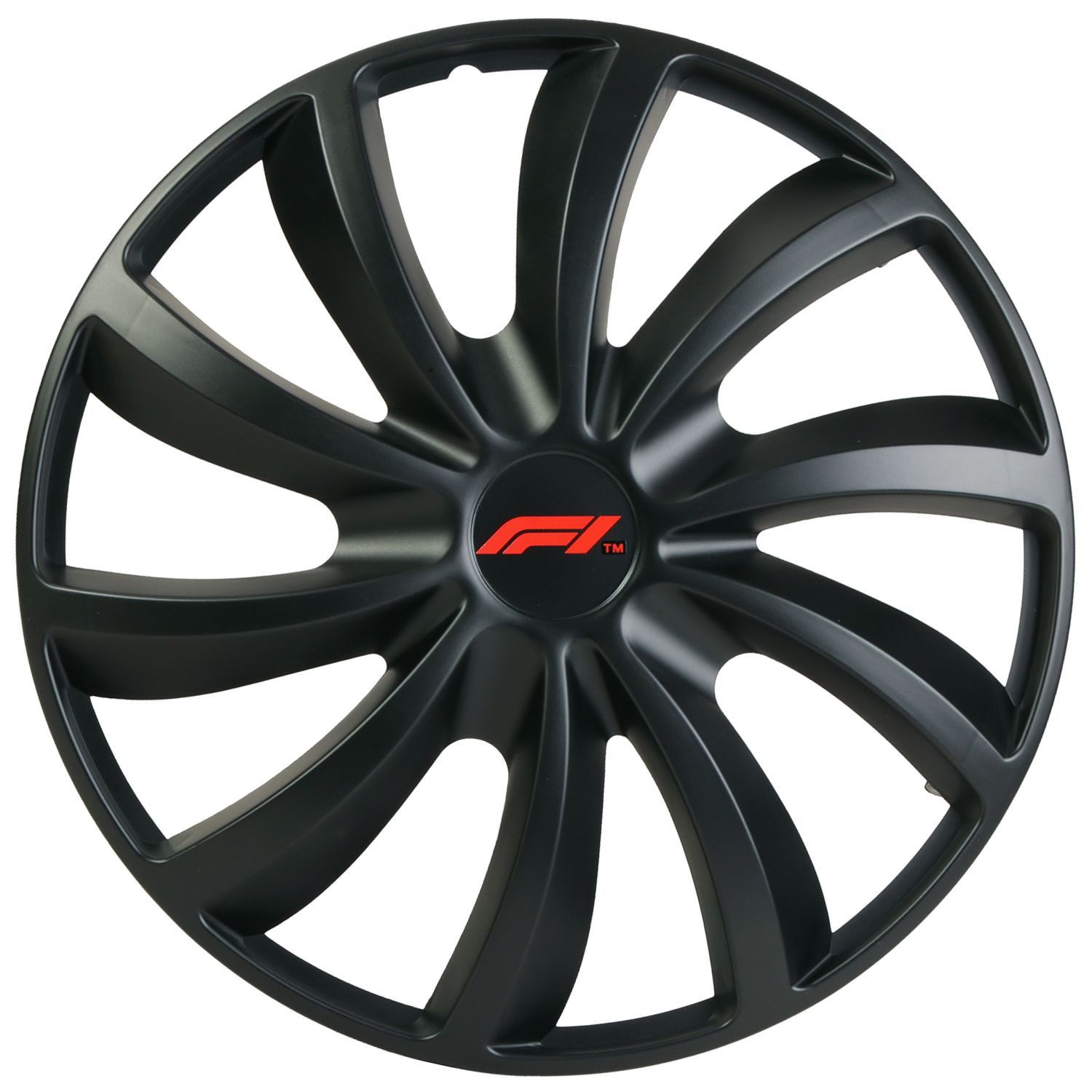 Formula 1 Wheel Trim Set 14 inch WC142 Matte Black, 14 in inch, (Set, 4-Piece) Design 4x Wheel Trim Covers Matte Universal R14 14"