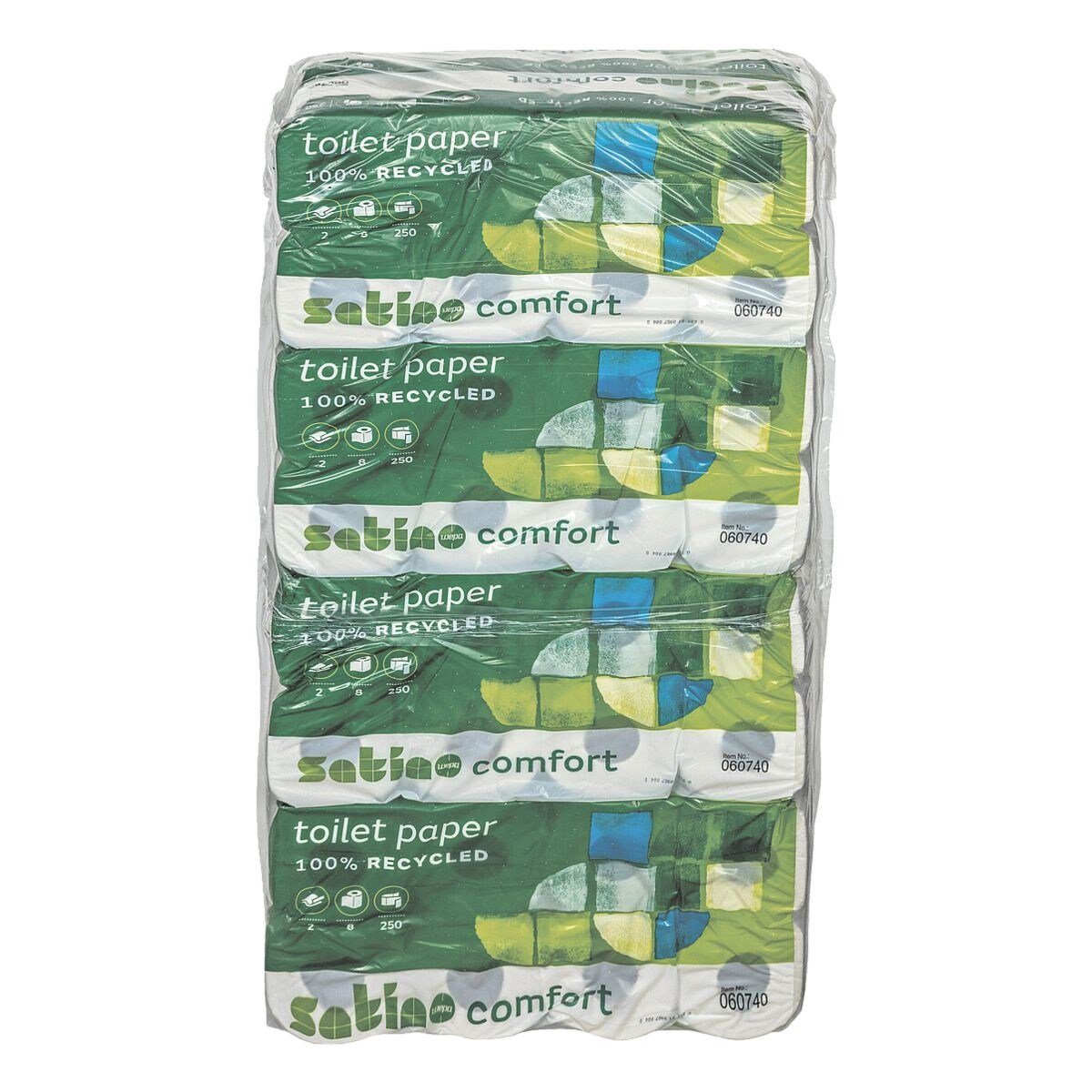Satino Toilettenpapier Comfort (64-St), 2-lagig, weiß, 250 Blatt/Rolle
