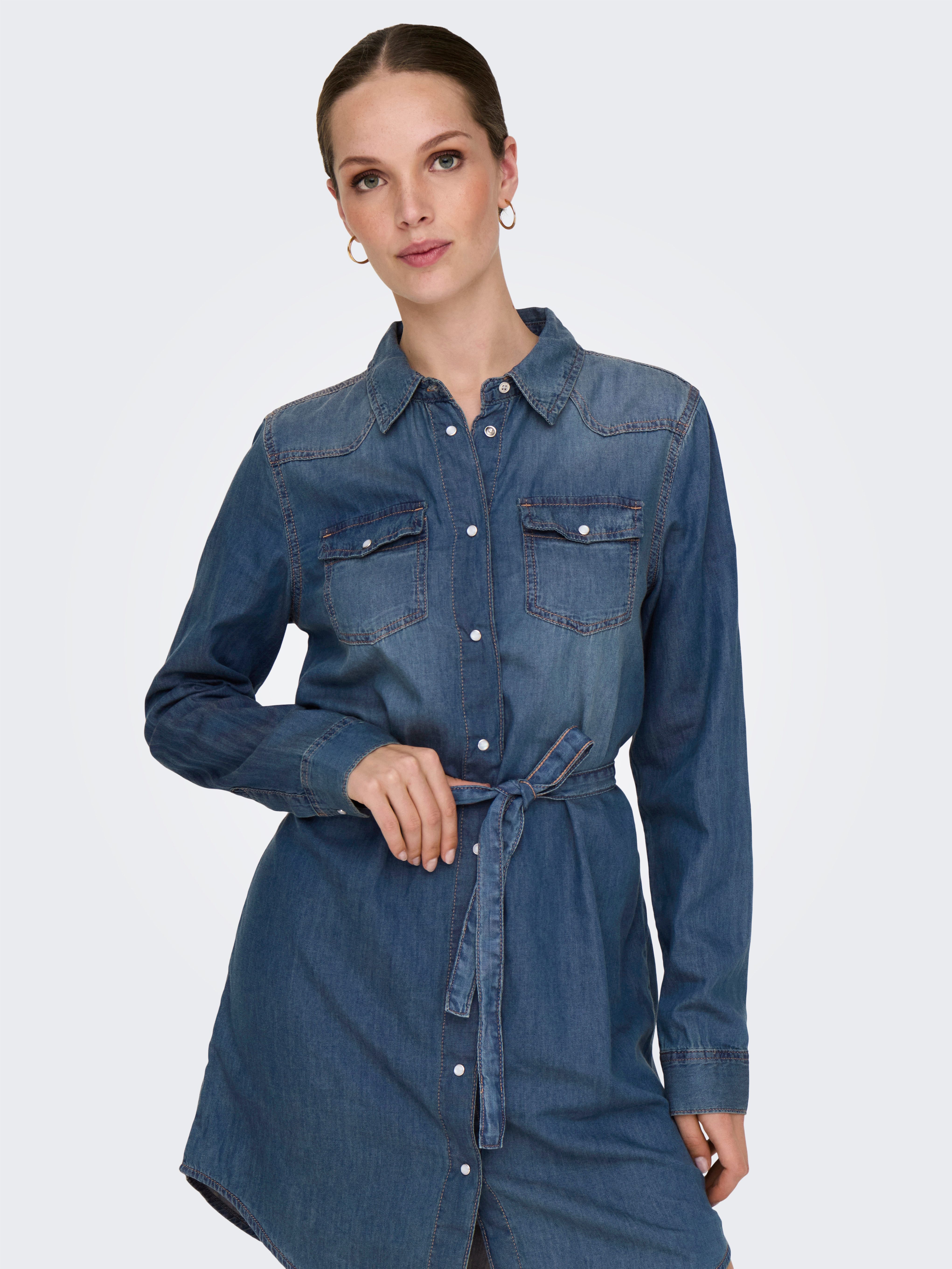 ONLY Midikleid ONLALEXA BELT DNM DRESS AKM Sommerkleid günstig online kaufen