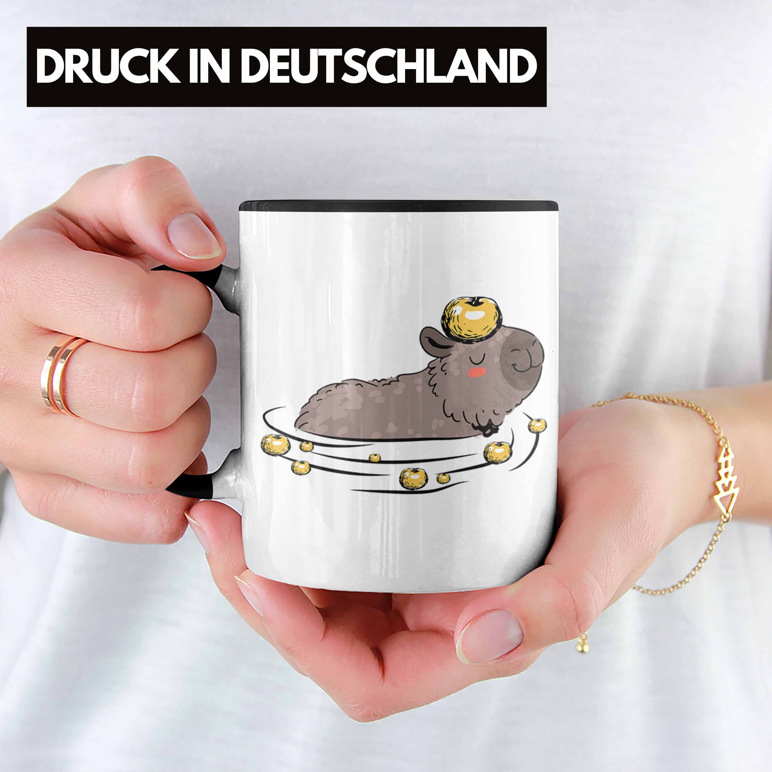 Liebhaber Schwarz Capybara Trendation Tasse Tasse Geschenk mit für Capybara-Motiv