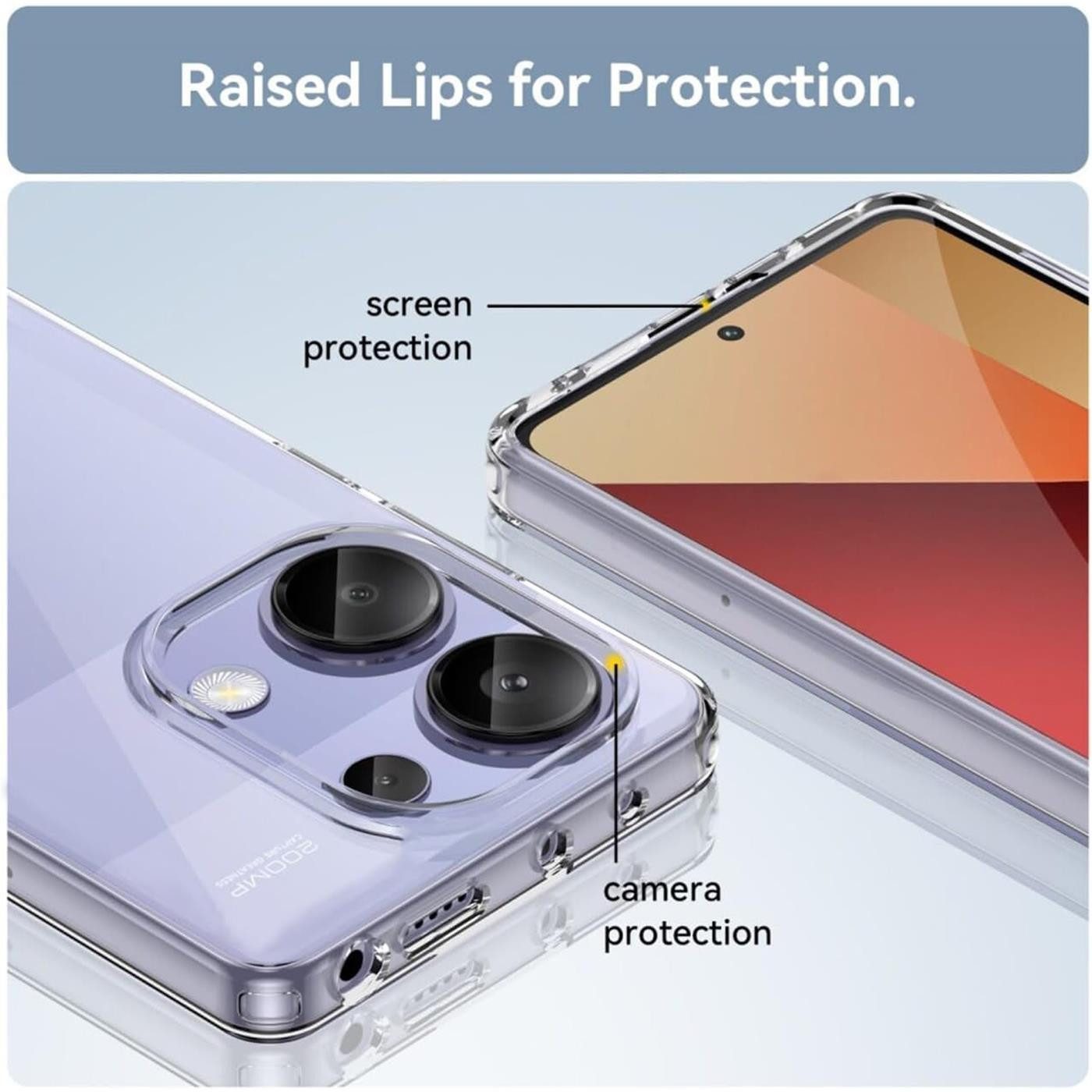 CoolGadget Handyhülle Transparent Ultra Slim Case für Xiaomi Redmi Note 13 Pro 4G 6,67 Zoll, Silikon Hülle Dünne Schutzhülle für Redmi Note 13 Pro 4G Hülle