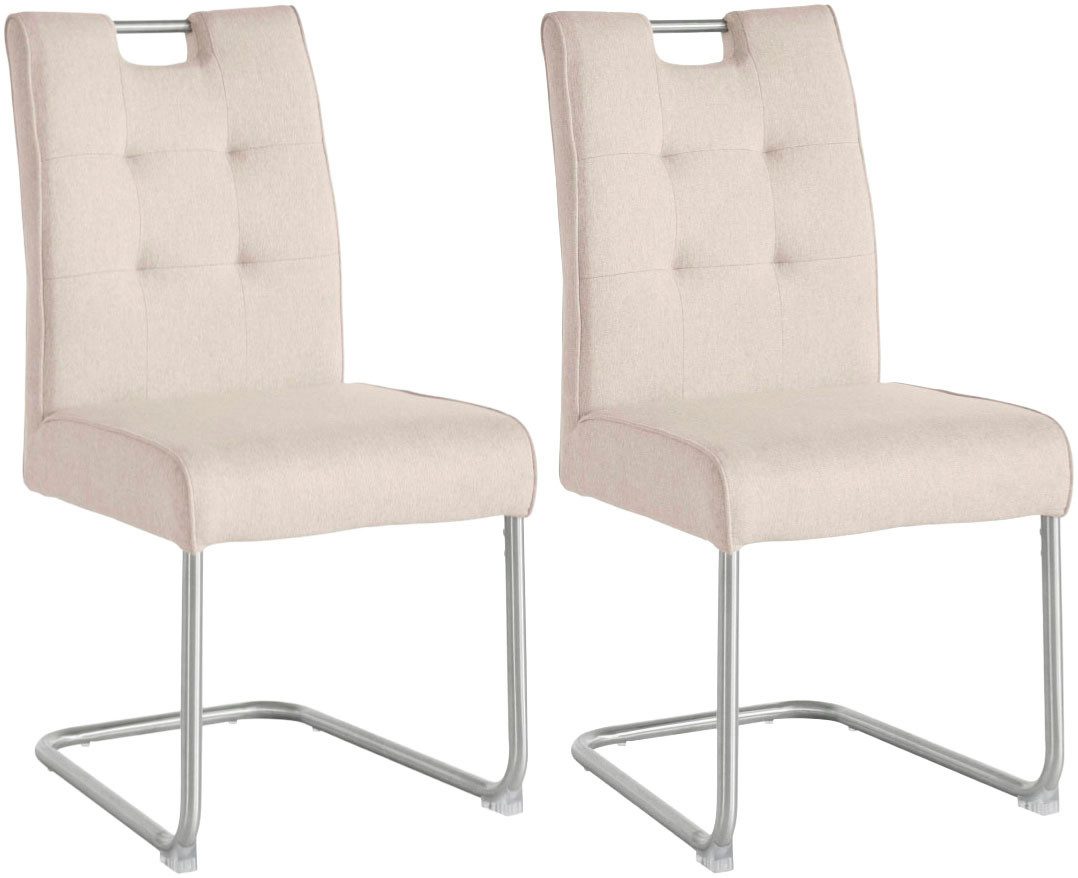 s.Oliver Freischwinger Ciella (Set, 2 St), mit hochwertiger 3D-Steppung und Taschenfederkern, Edelstahlgestell