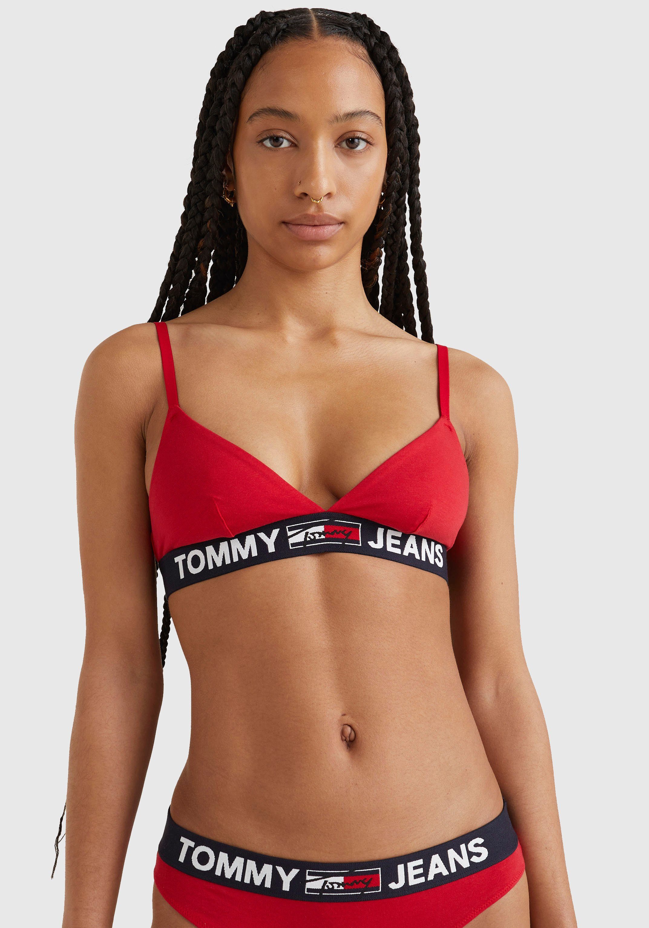 Tommy Hilfiger Underwear Triangel-BH TRIANGLE BRALETTE UNLINED mit Tommy Hilfiger Logo-Schriftzug auf dem Elastiktape Primary Red | Triangel-BHs
