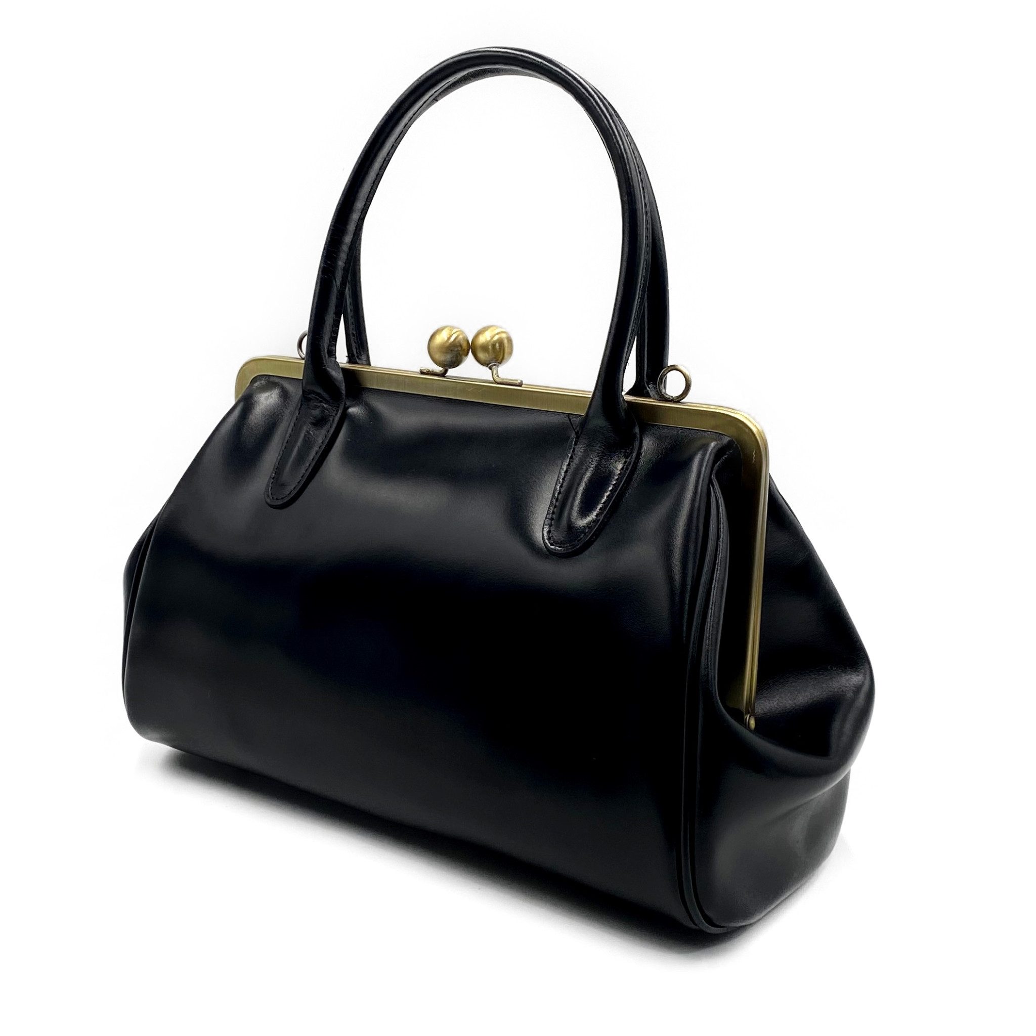 Taschenkinder Handtasche Henkeltasche Vintage Ledertasche "Sophie" Schultertasche, Echtes Leder