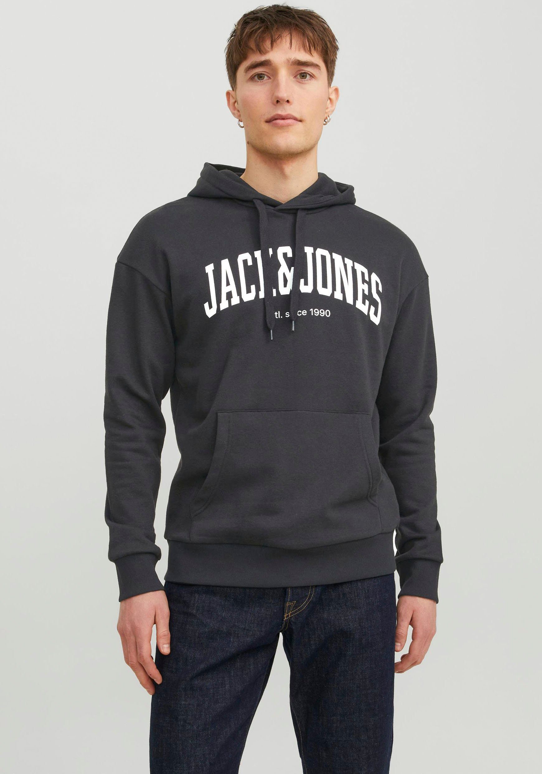 Jones Black Kapuzensweatshirt HOOD & JJEJOSH NOOS SWEAT Jack