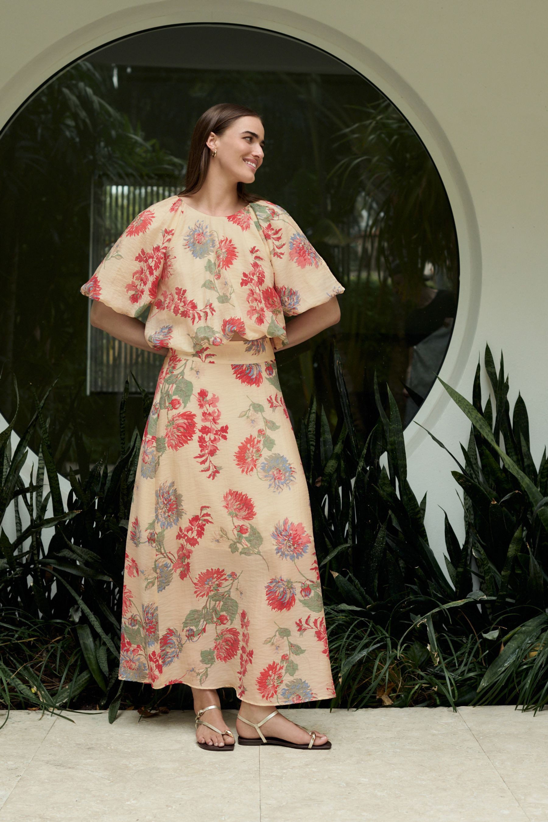 Next Maxirock Leichter, drapierter Maxirock (1-tlg)