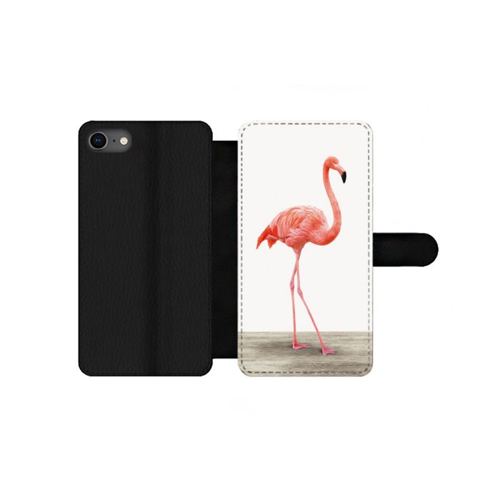 MuchoWow Handyhülle Flamingo - Rosa - Vogel - Mädchen - Jungen - Kind Handyhülle Telefonhülle Apple iPhone 8