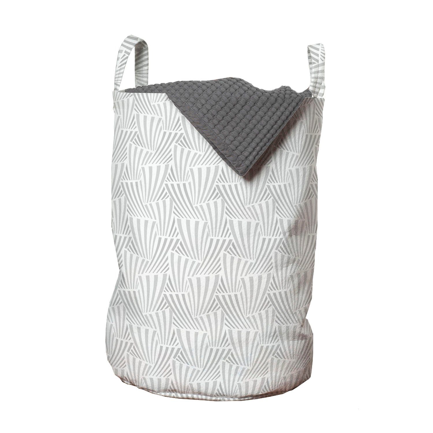 Abakuhaus Wäschesäckchen Wäschekorb mit Griffen Kordelzugverschluss für Waschsalons, Abstrakt Geometrisches Weich tonte Motiv | Wäschesäcke