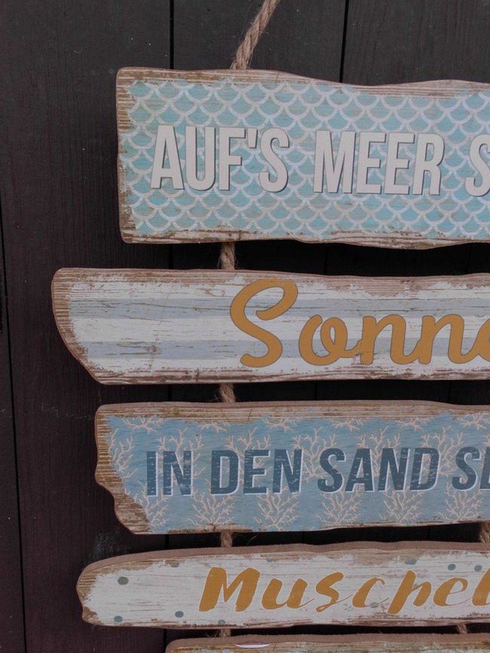 Deko-Impression Hängedekoration Schild Meer Sonne Strand günstig online kaufen
