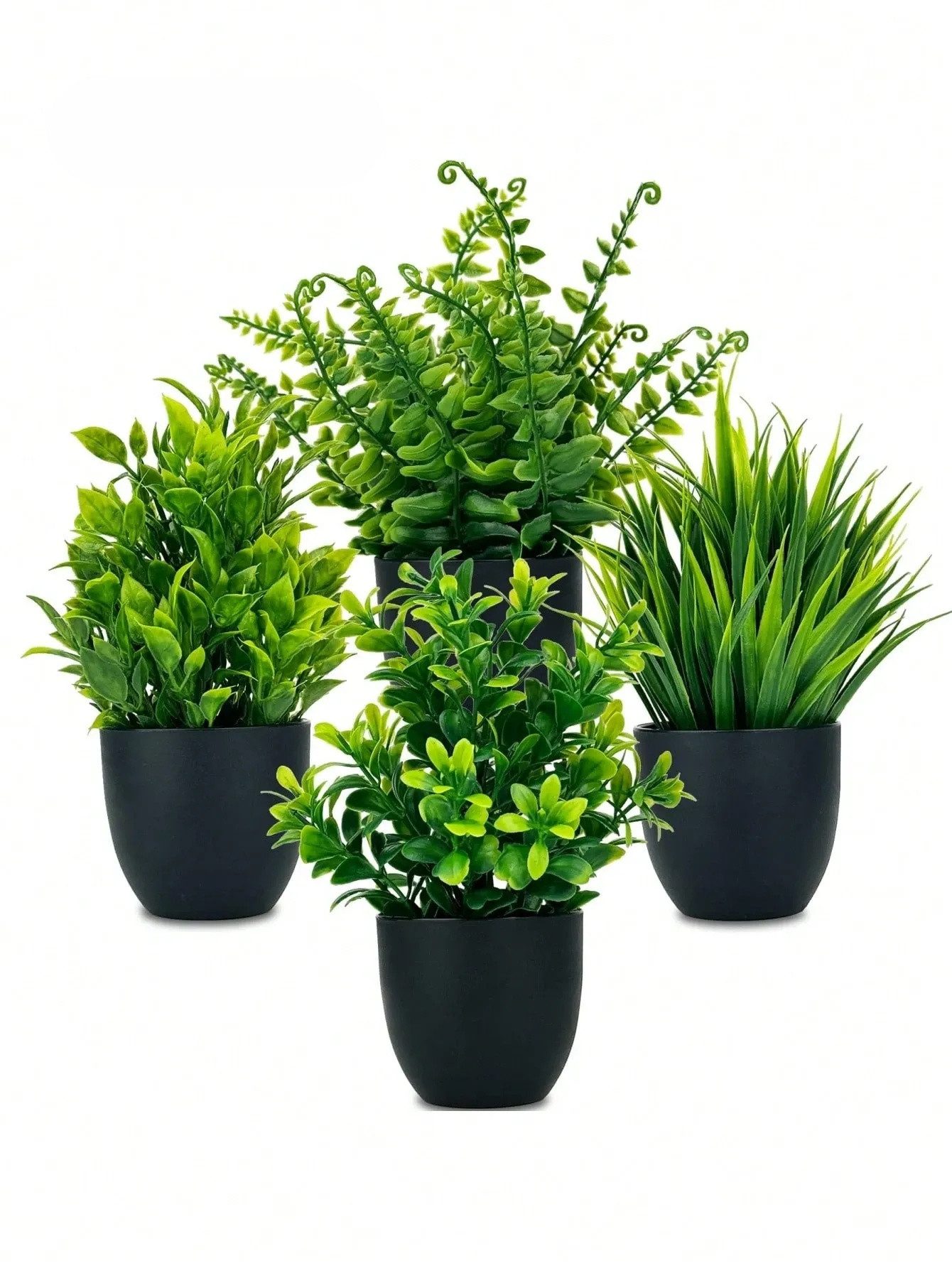 Kunstpflanze Künstliche Pflanzen Set Deko modern, Fanci Home, – Kunstpflanzen realistisch Tisch Wohnzimmer Büro