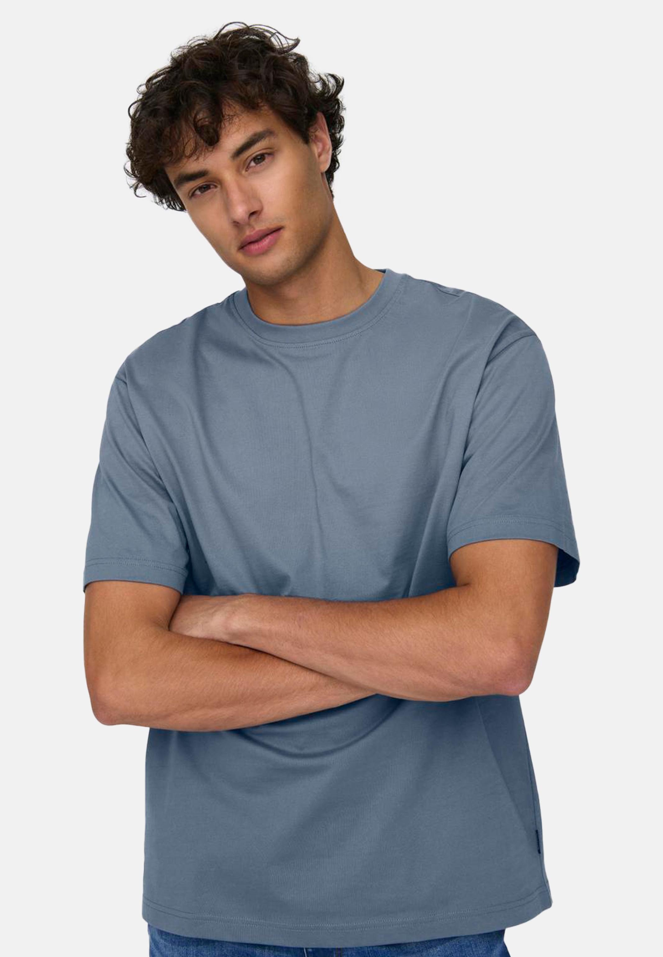 ONLY & SONS T-Shirt 3er Pack Onsfred (Spar-Set, 3-tlg) T-Shirt - Baumwolle - Atmungsaktiv - Locker geschnitten