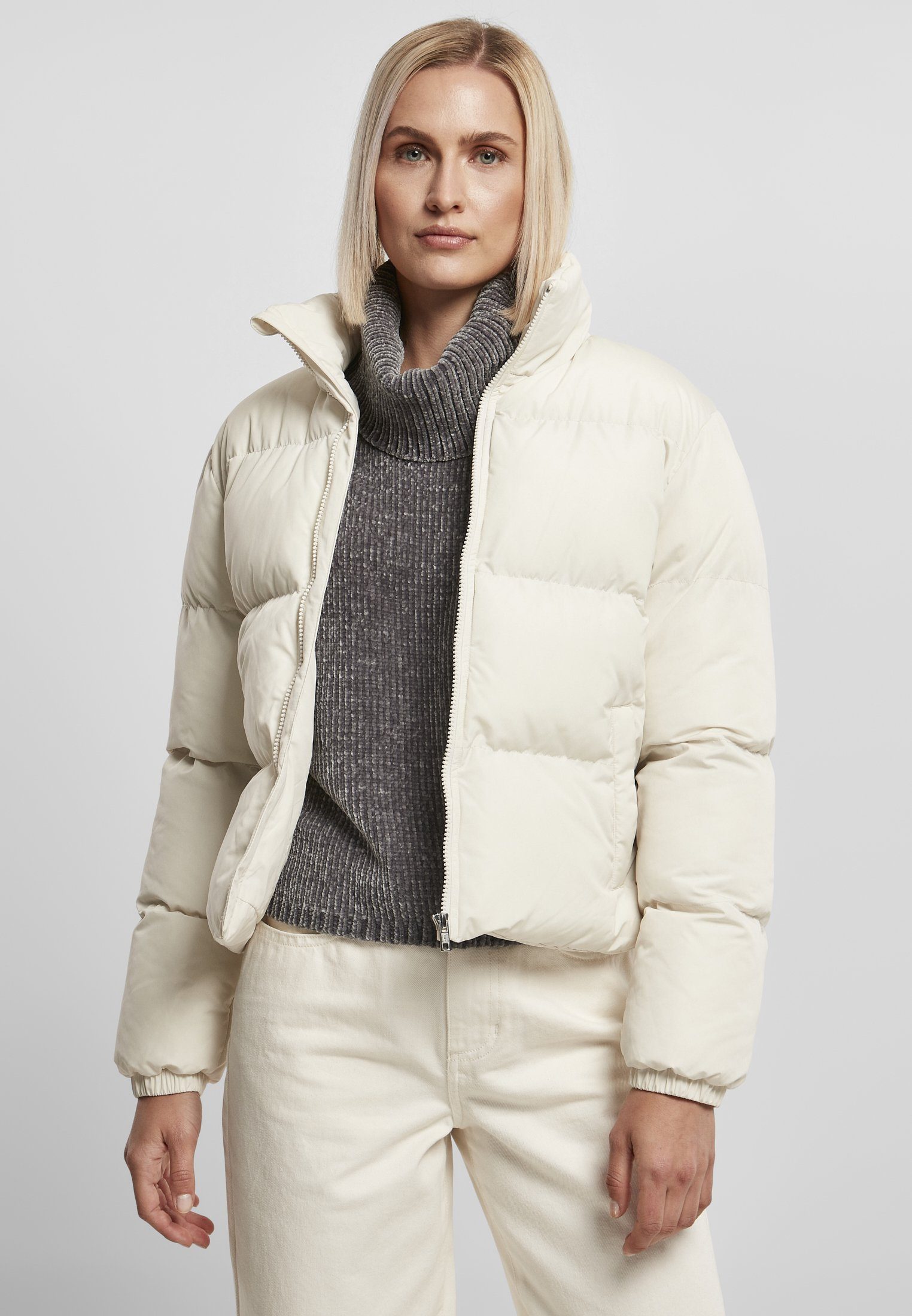 Peached Jacket Puffer Short CLASSICS URBAN (1-St) whitesand Winterjacke Damen Ladies
