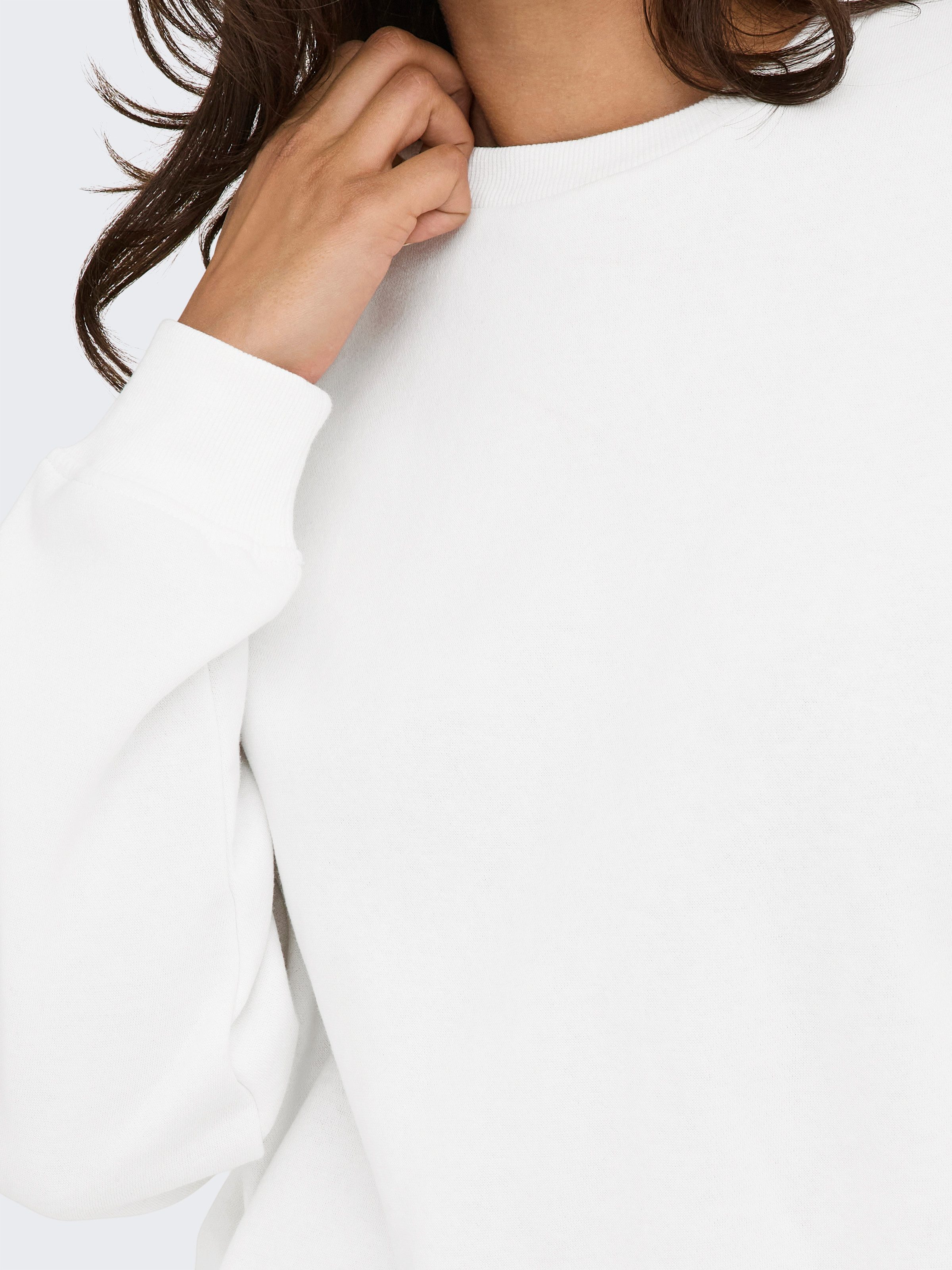 ONLY Sweatshirt ONLSWEAT L/S CREW OVERSIZE SWT Baumwollmischung, loose fit, Rundhals