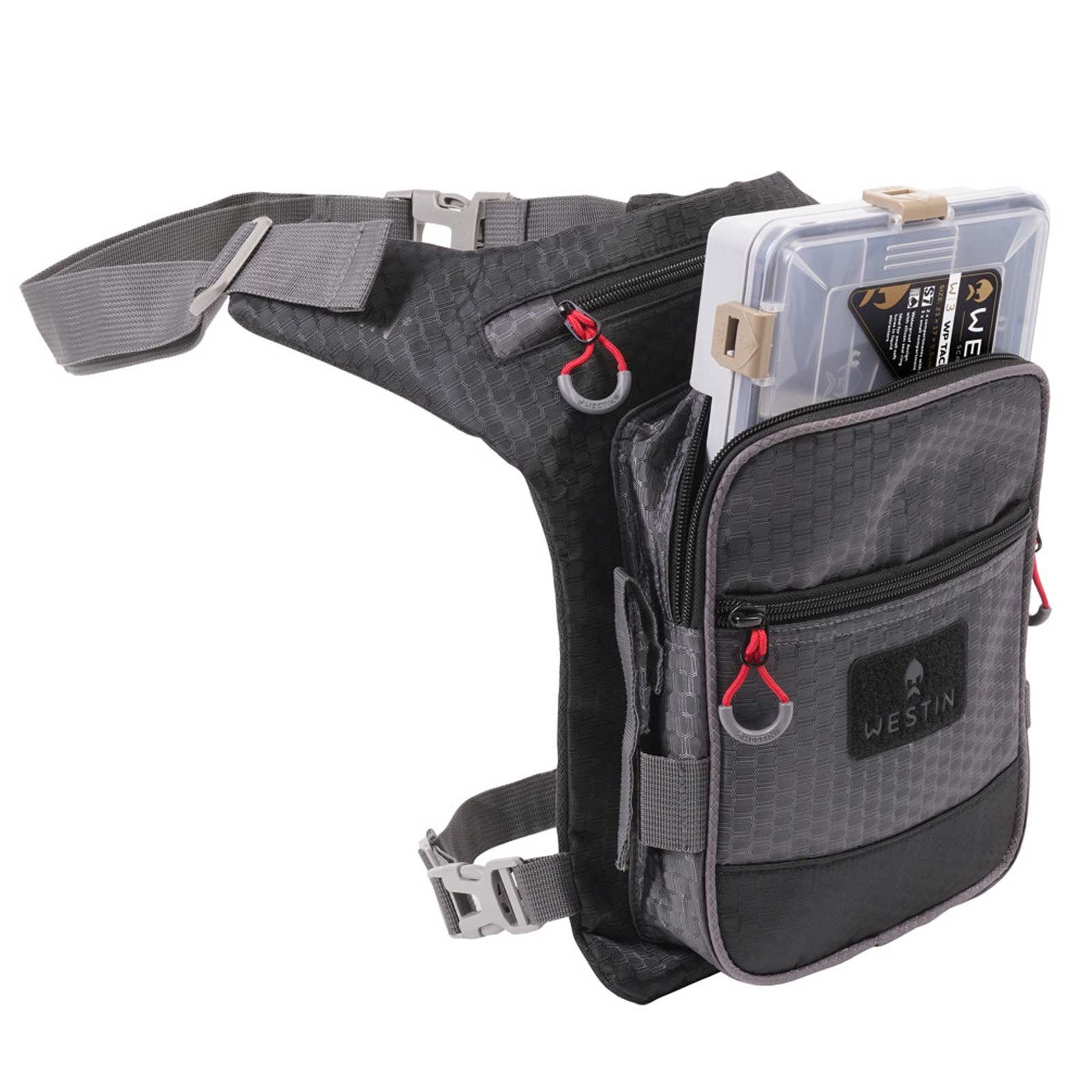 WESTIN Angelkoffer, Westin W4 Leg Bag 1 Box Medium Titanium Black Gürteltasche