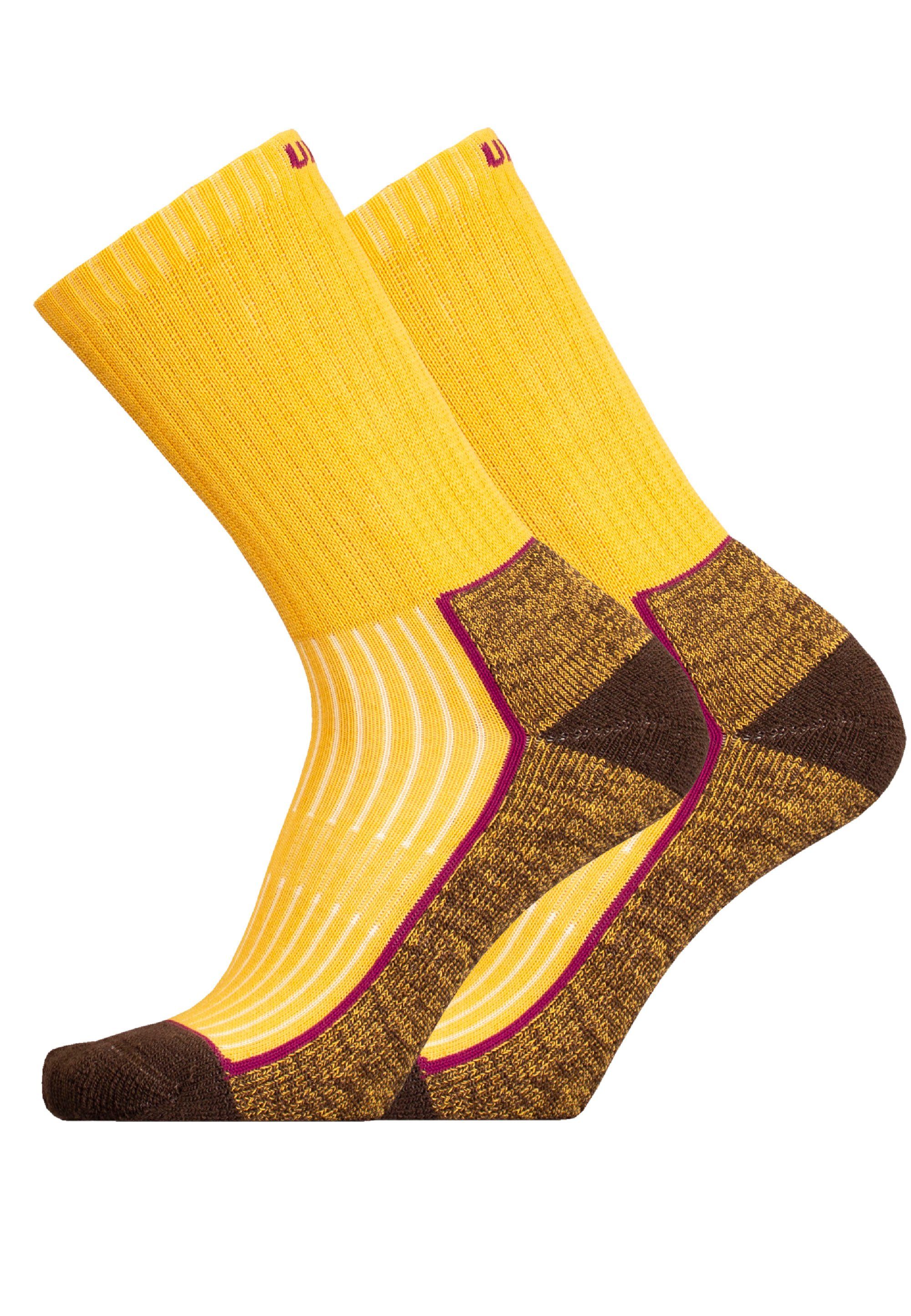 UphillSport Socken SAANA (2-Paar) im 2er-Pack mit Flextech-Struktur gelb