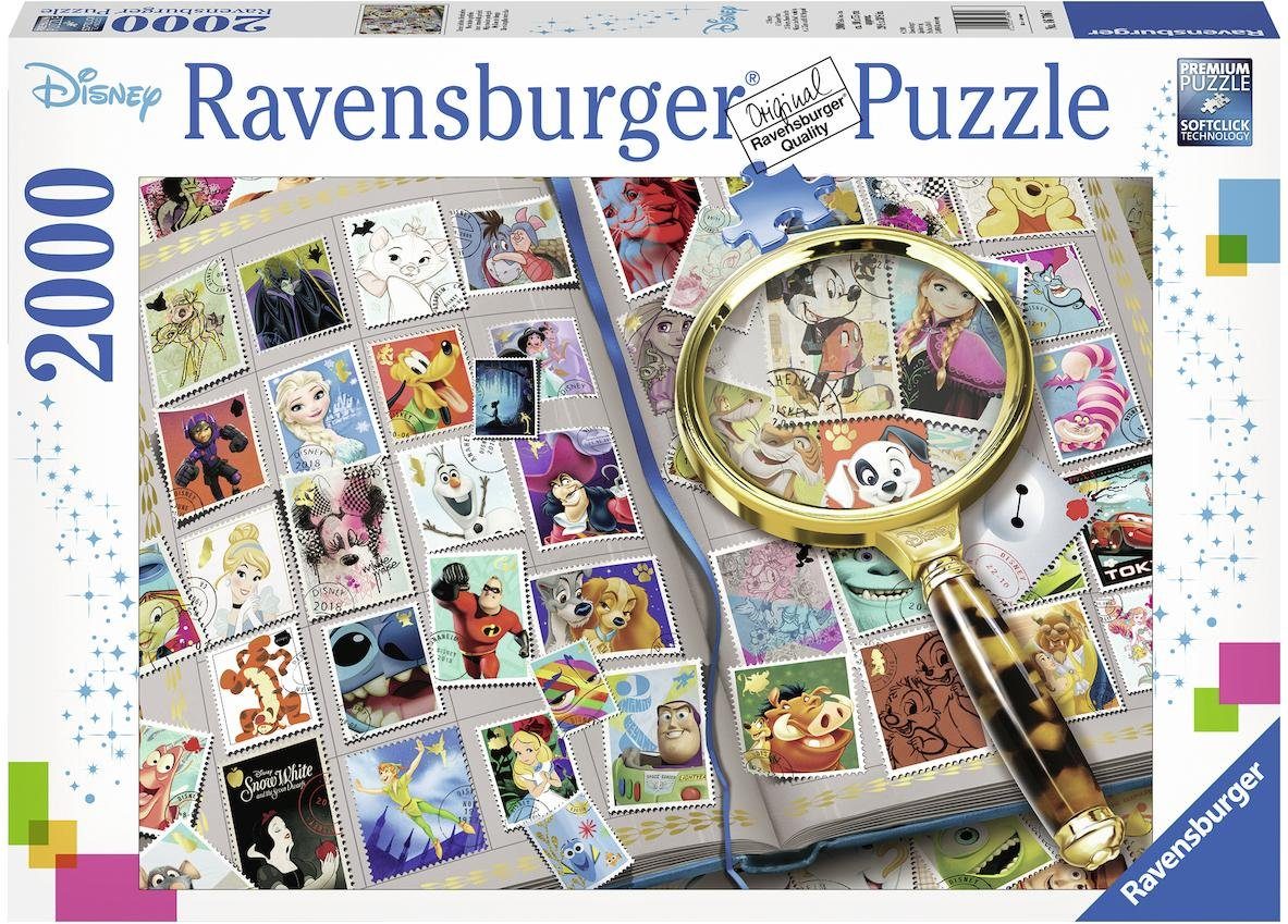 Ravensburger Puzzle Disney, Meine liebsten Briefmarken, 2000 Puzzleteile, Made in Germany, FSC® - schützt Wald - weltweit