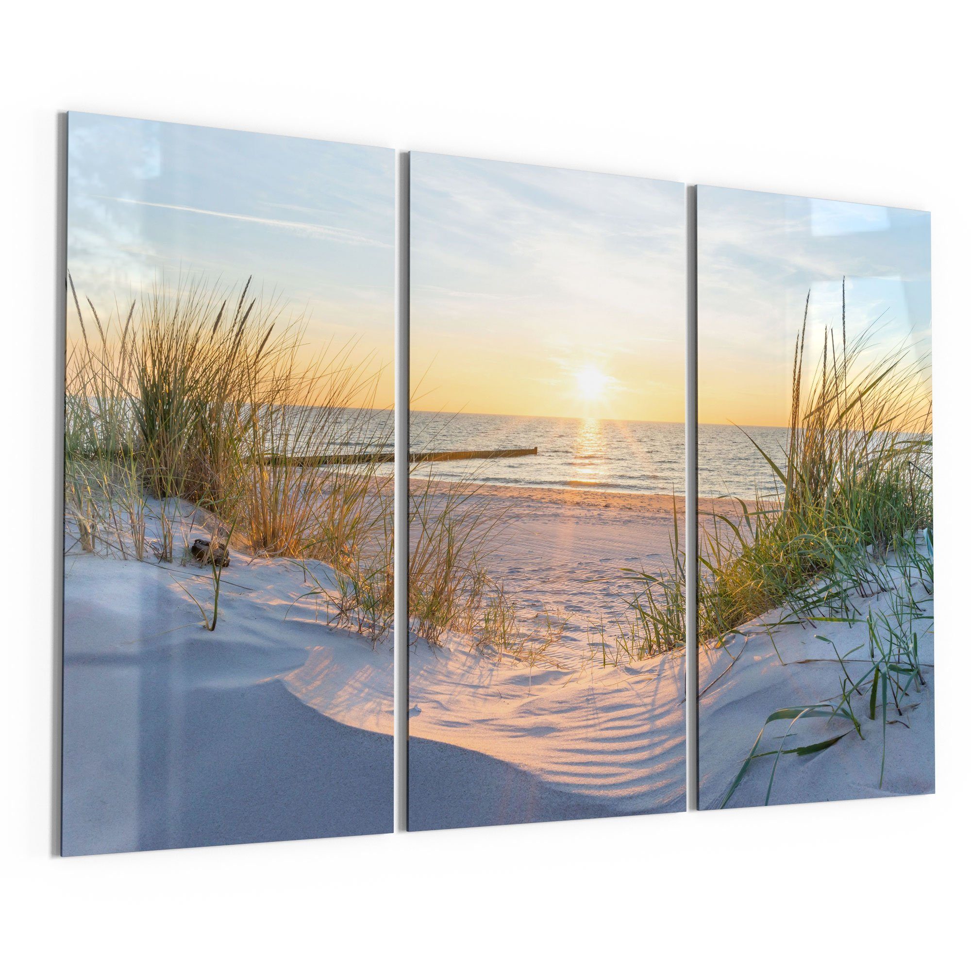 DEQORI Glasbild 'Abendsonne an der Ostsee', günstig online kaufen