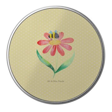 Mr. & Mrs. Panda Aufbewahrungsdose Hummel Blume - Gelb Pastell - Geschenk, Natur, Wespe, lustige Sprüche (1 St), Einzigartiges Design