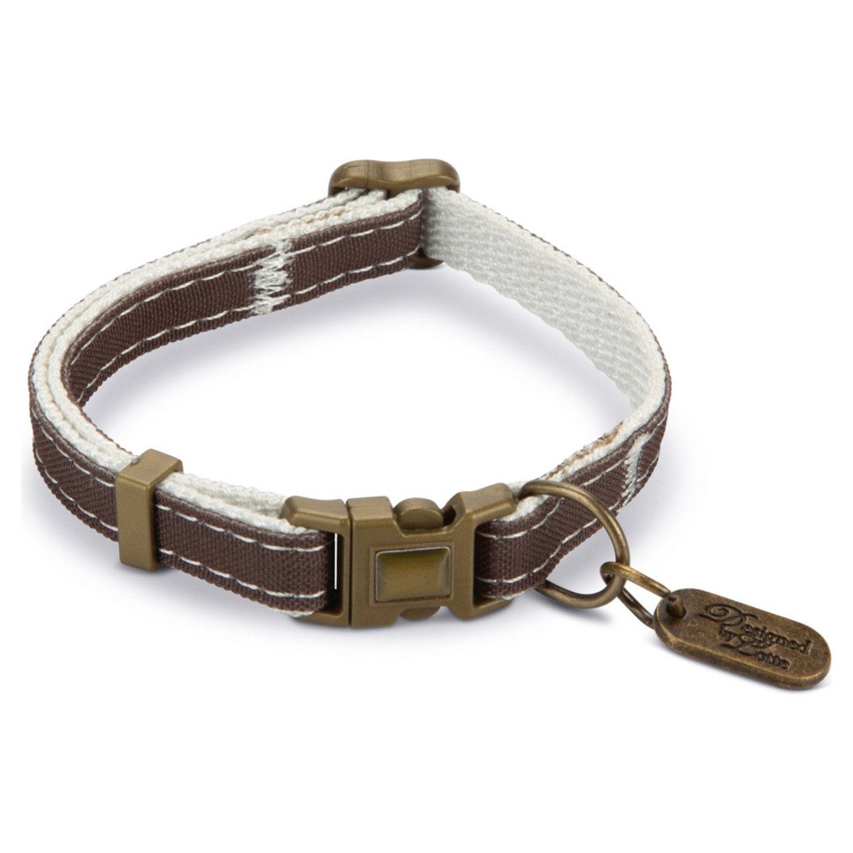 Designed By Lotte Katzen-Halsband Nylon Katzenhalsband Virante braun