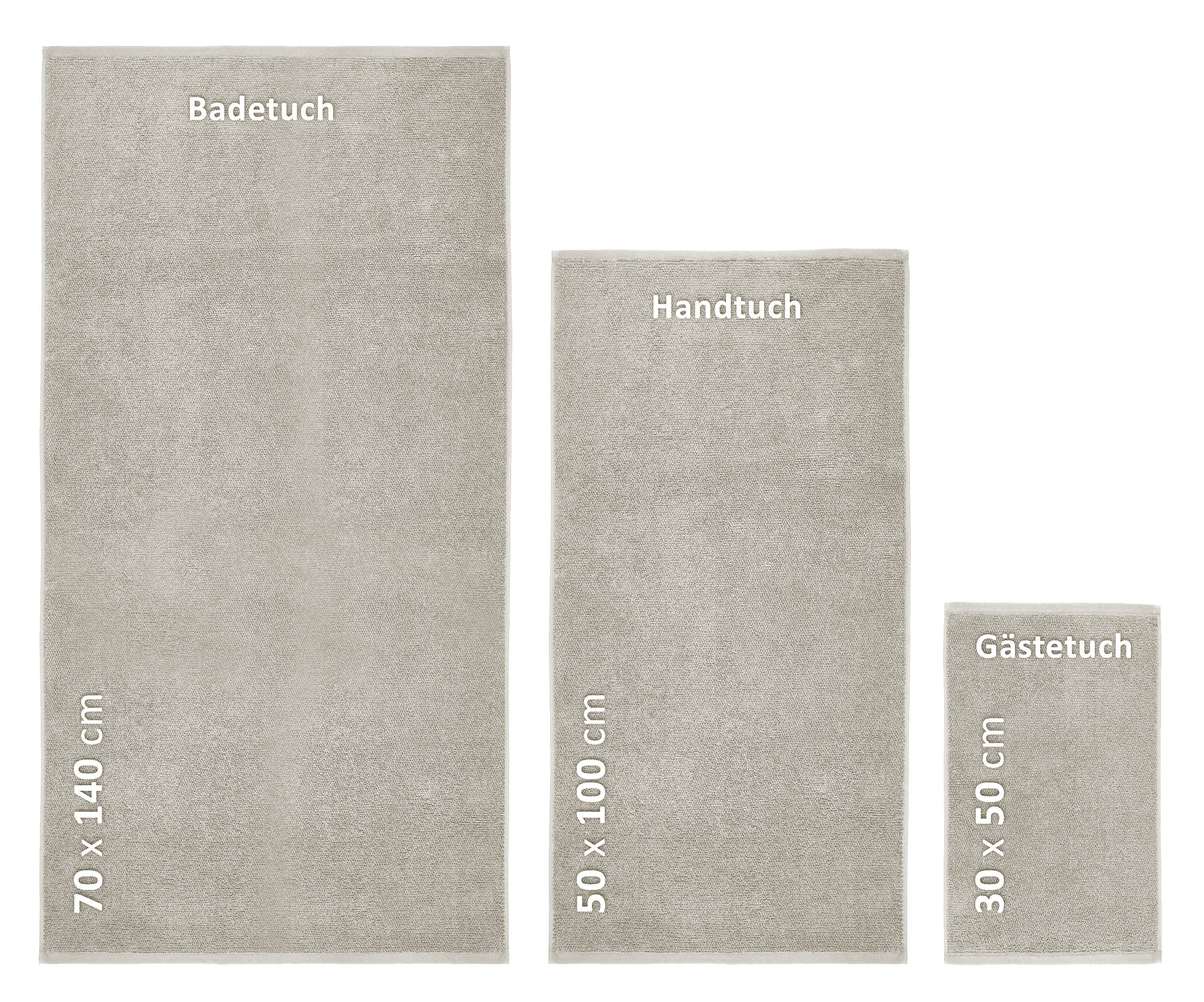 Beautex Handtuch Set, Premium Frottier Sets, 100% Baumwolle 550g/m², Multischlaufen-Optik, Frottier, saugstark, weich, flusenfrei, schnelltrocknend, schadstoffgeprüft