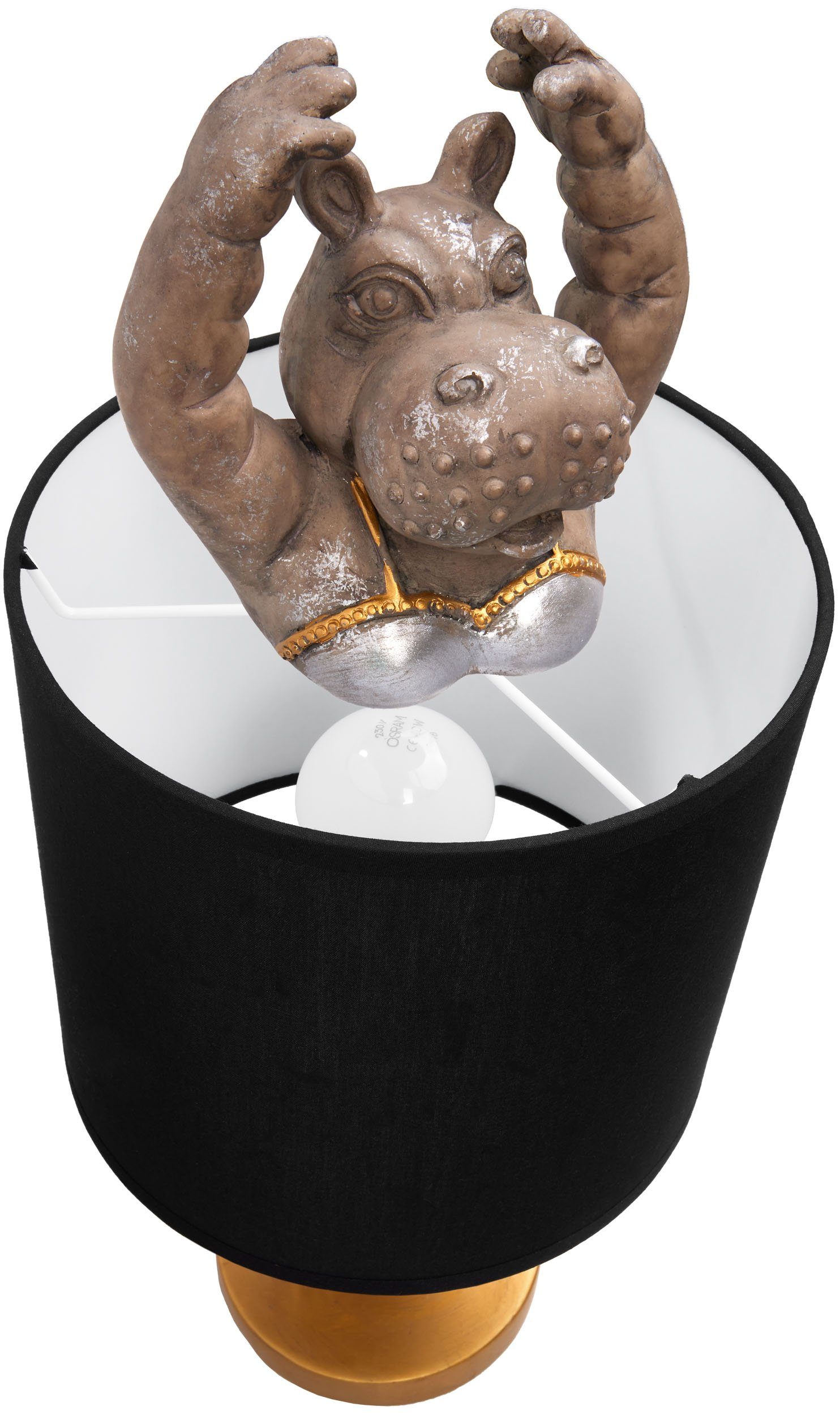 BRUBAKER Nachttischlampe Tischleuchte Nilpferd Ballerina, ohne Leuchtmittel günstig online kaufen