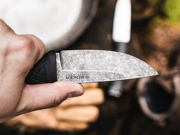 Böker Universalmesser Böker Solingen Bronco Mini feststehendes Messer mit Kydexscheide, (1 St), Scheide inklusve, Carbonstahlklinge