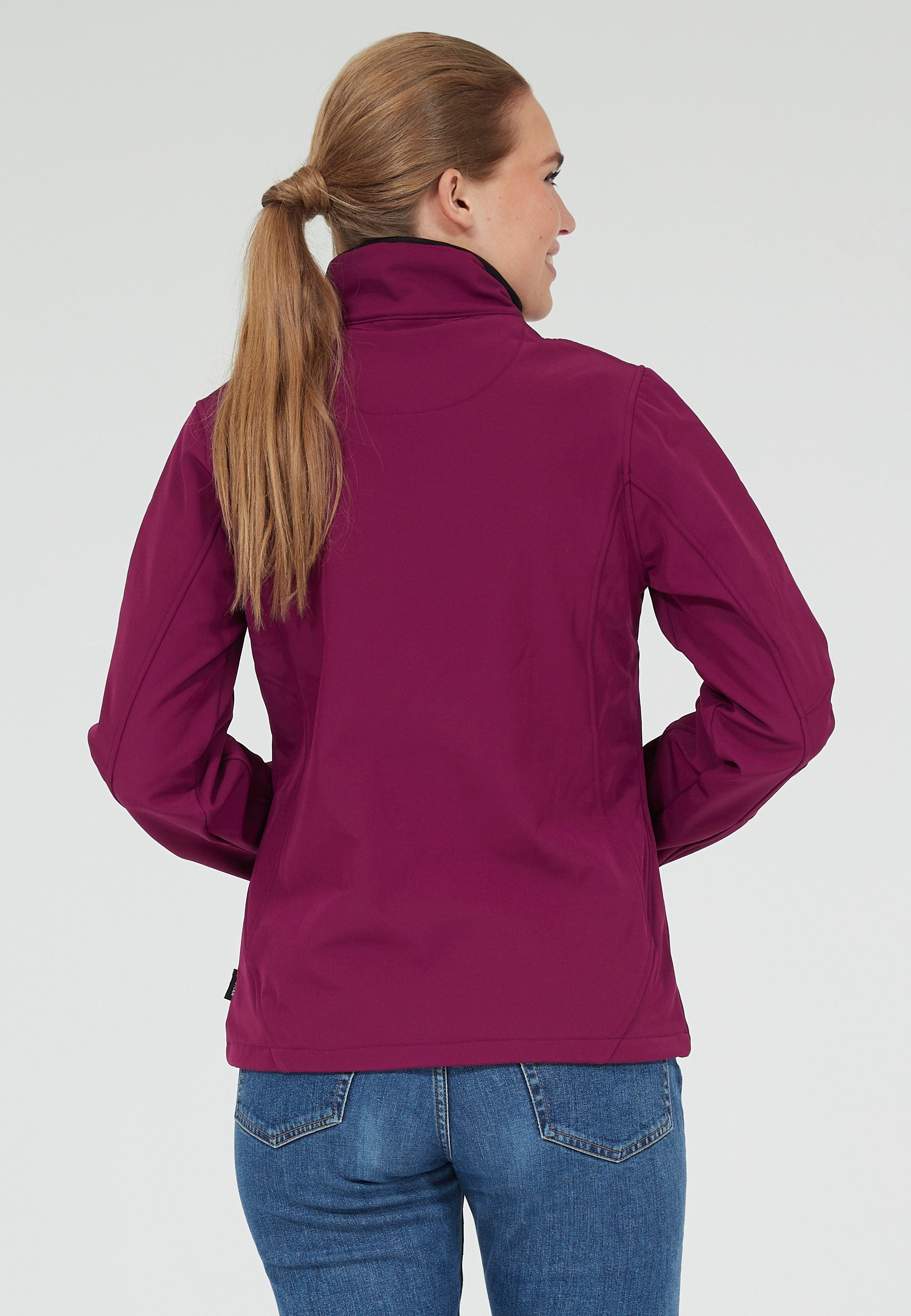 WHISTLER Softshelljacke Covina winddichtem wasser- Funktionsmaterial lila-anthrazit und mit