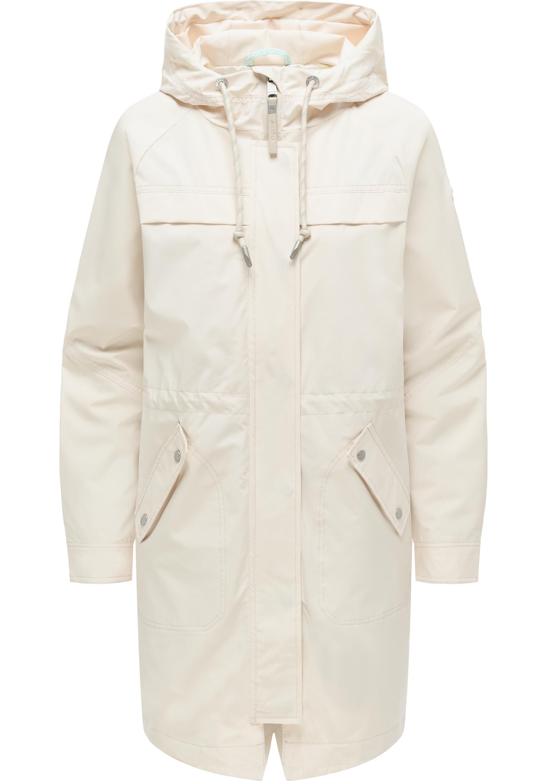 Ragwear Regenmantel Ximenna wasserdichter und atmungsaktiver Damen Übergangsparka