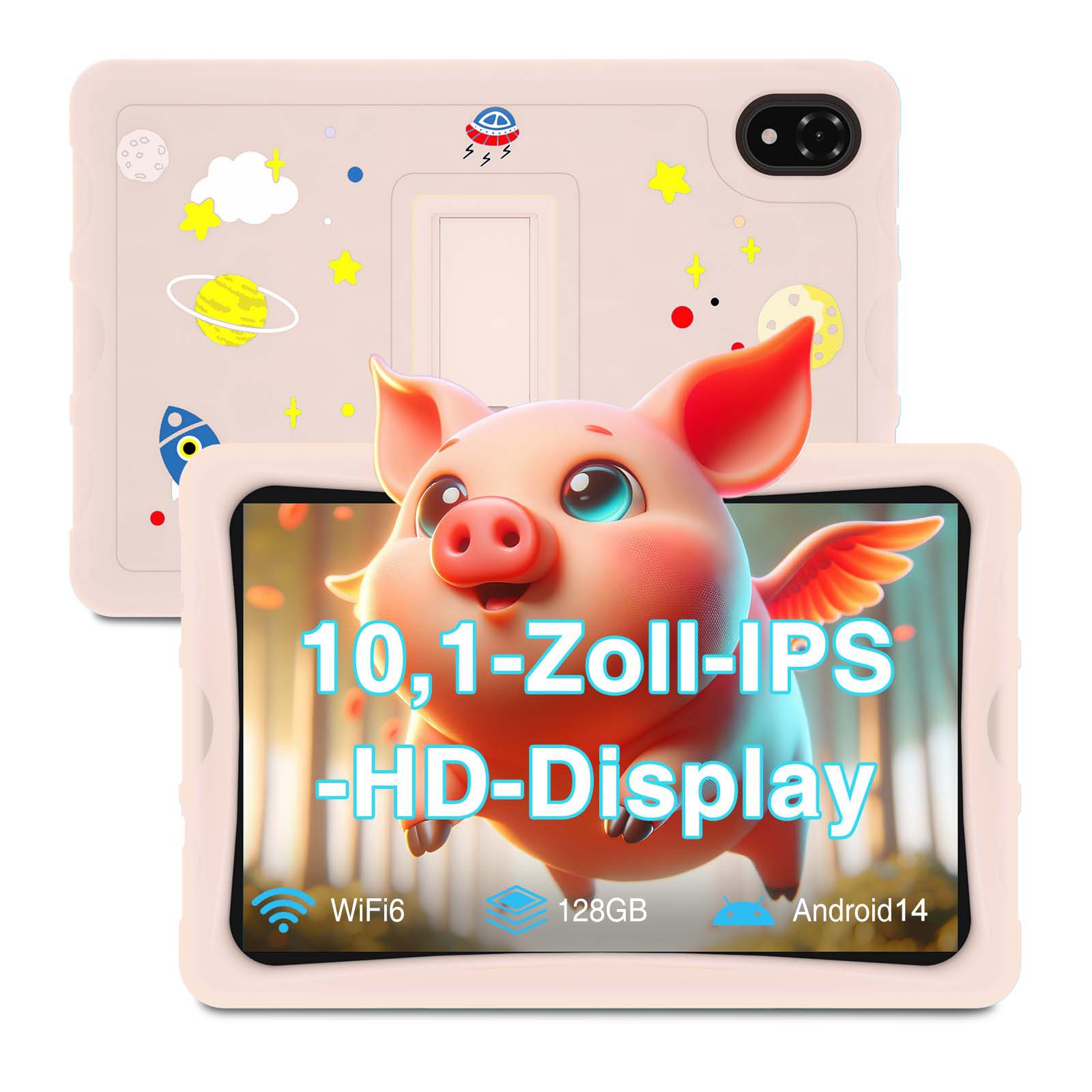 DOOGEE U10 KID 10.1 Zoll 128GB/1TB Kinder Tablet, 5MP+8MP Tablet (10.1", 128 GB, Android 14, vorinstallierte Kinder Lernsoftware und Spiele,Anti-Blaulicht)