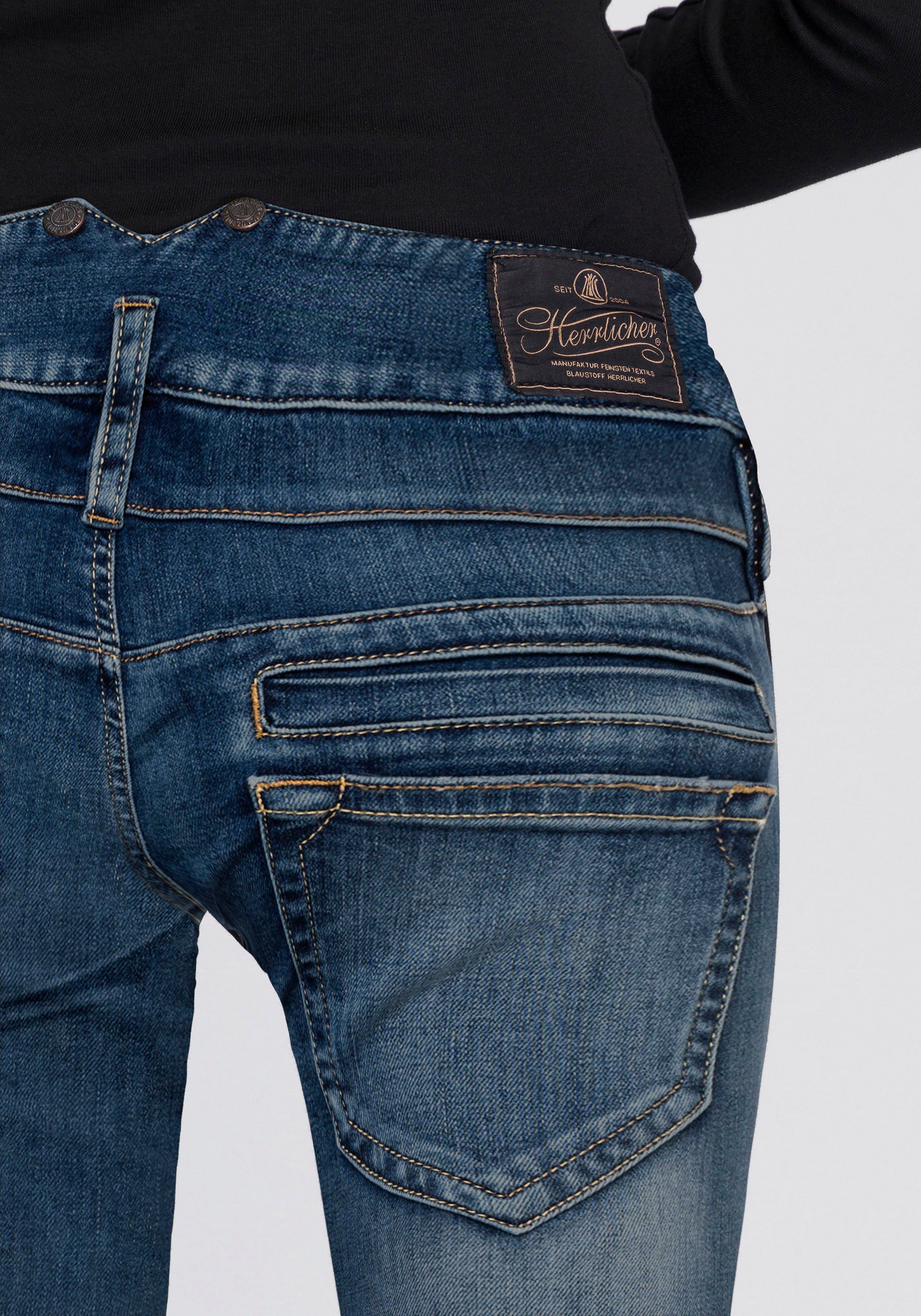 Damen Jeans Herrlicher Slim-fit-Jeans PITCH SLIM ORGANIC DENIM umweltfreundlich dank Kitotex Technology