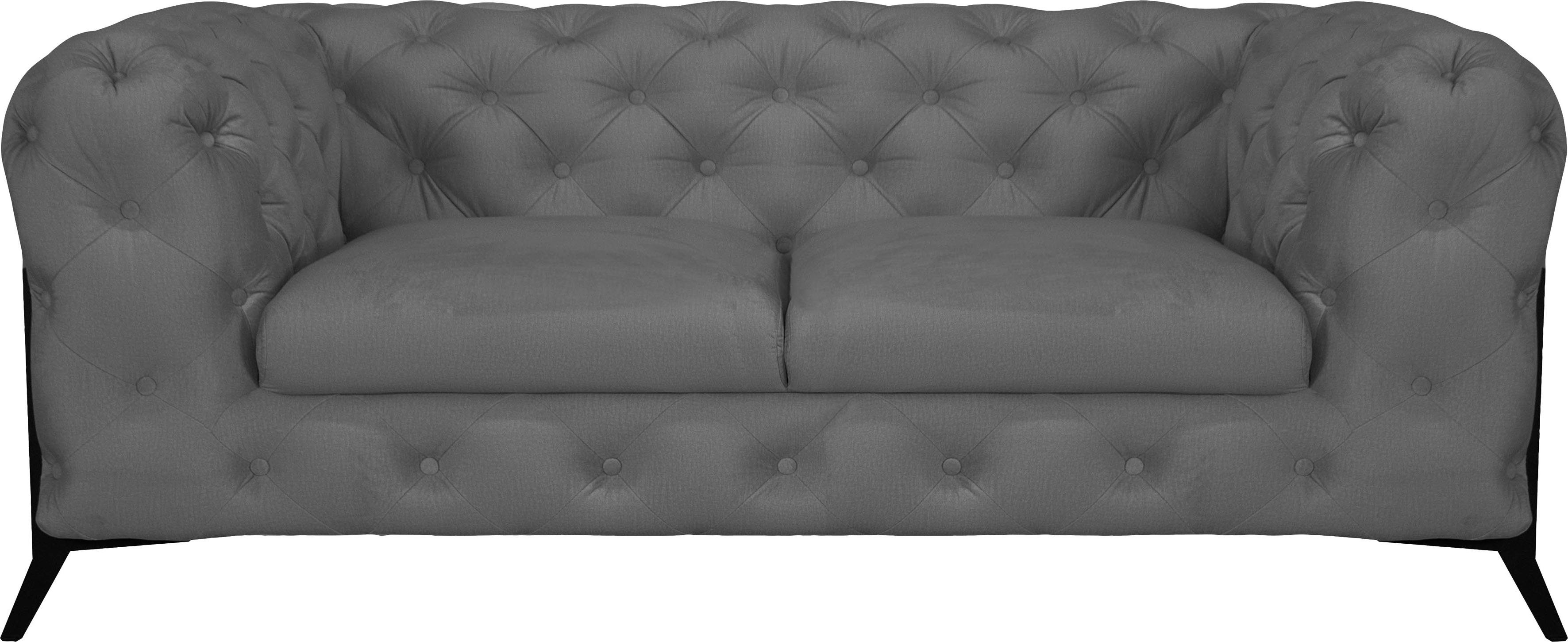 Home affaire Chesterfield-Sofa Amaury, aufwändige Knopfheftung, moderne Chesterfield Optik, Fußfarbe wählbar