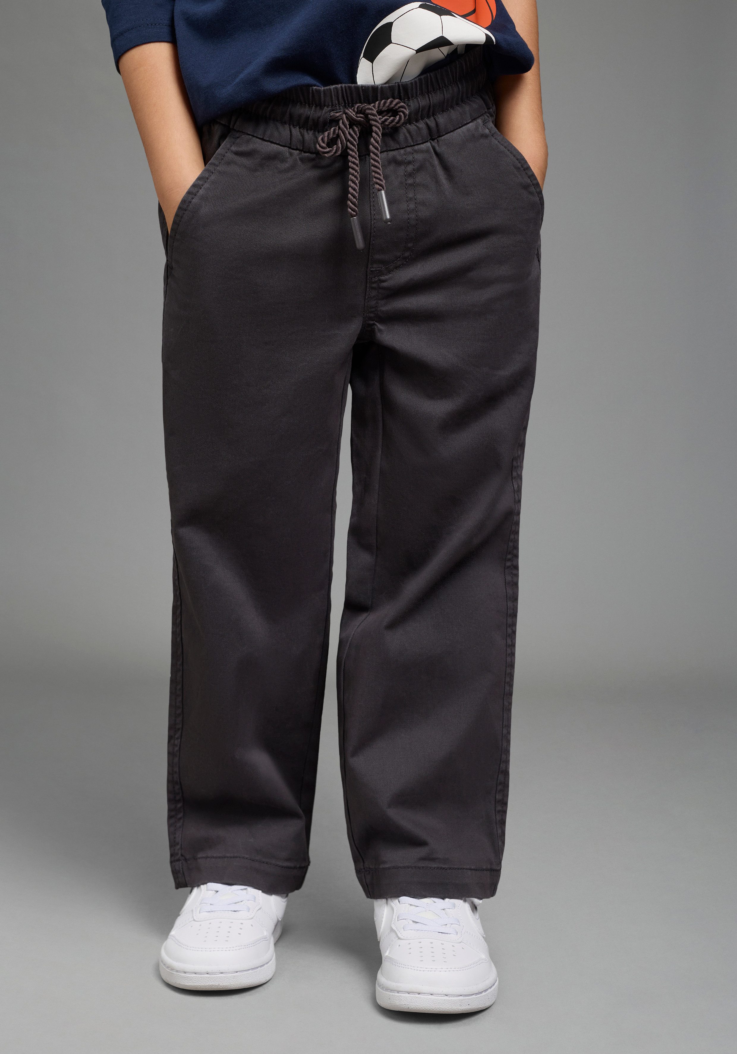 KIDSWORLD Schlupfhose Twillhose in Schlupfform gerade Passform, mit innenliegendem Gummizug im Bund