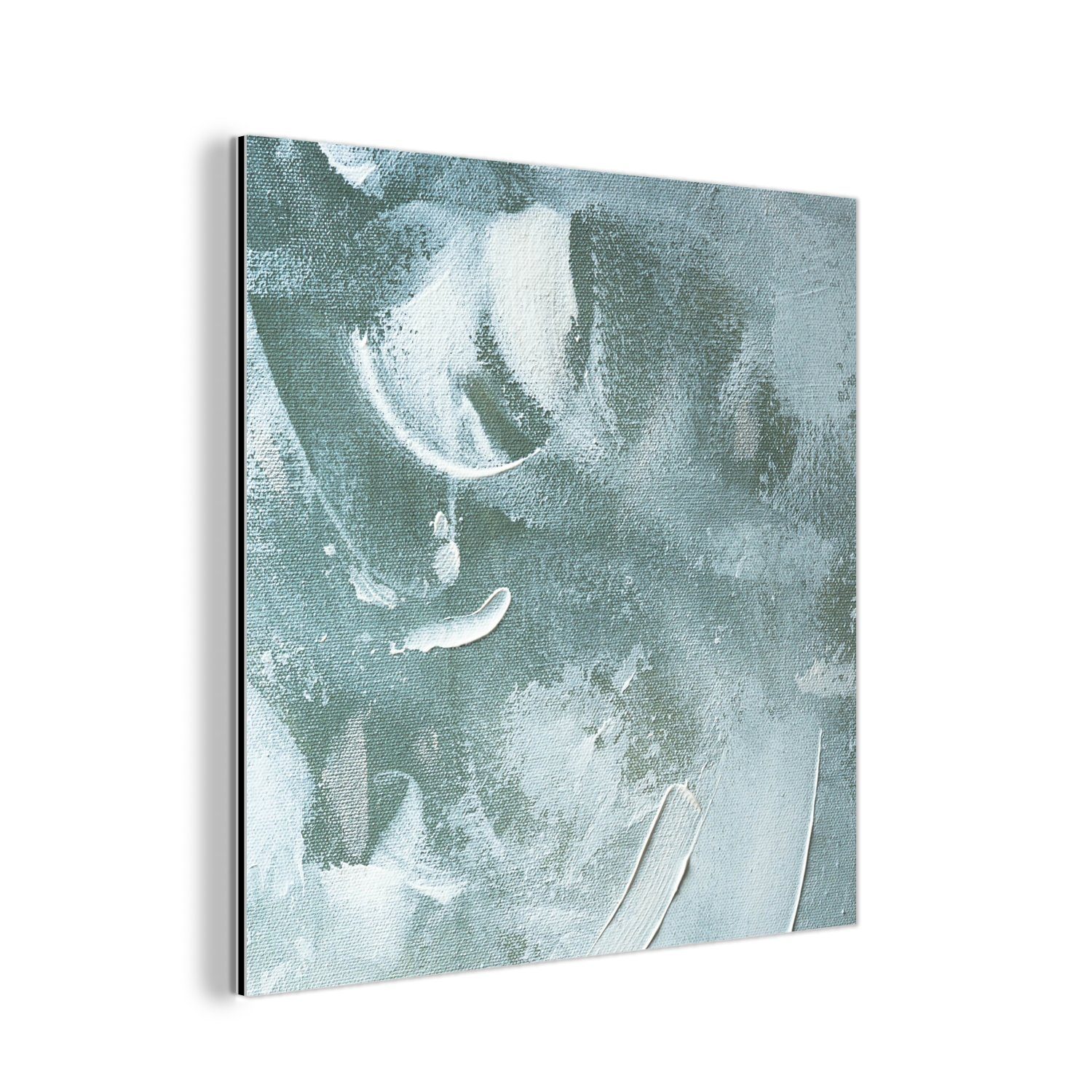 MuchoWow Metallbild Acrylfarbe - Abstrakt - Design, (1 St), Alu-Dibond-Druck, Gemälde aus Metall, Aluminium deko