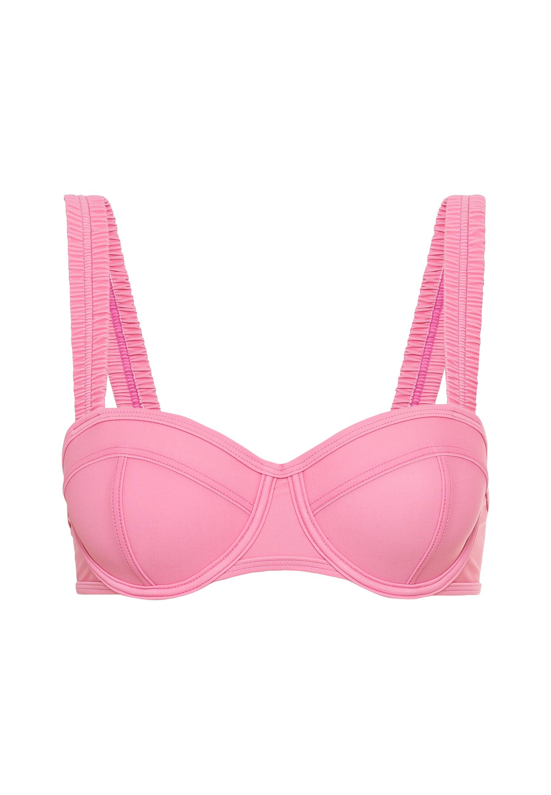 LSCN by LASCANA Bügel-Bikini-Top Gina, mit gerafften Trägern
