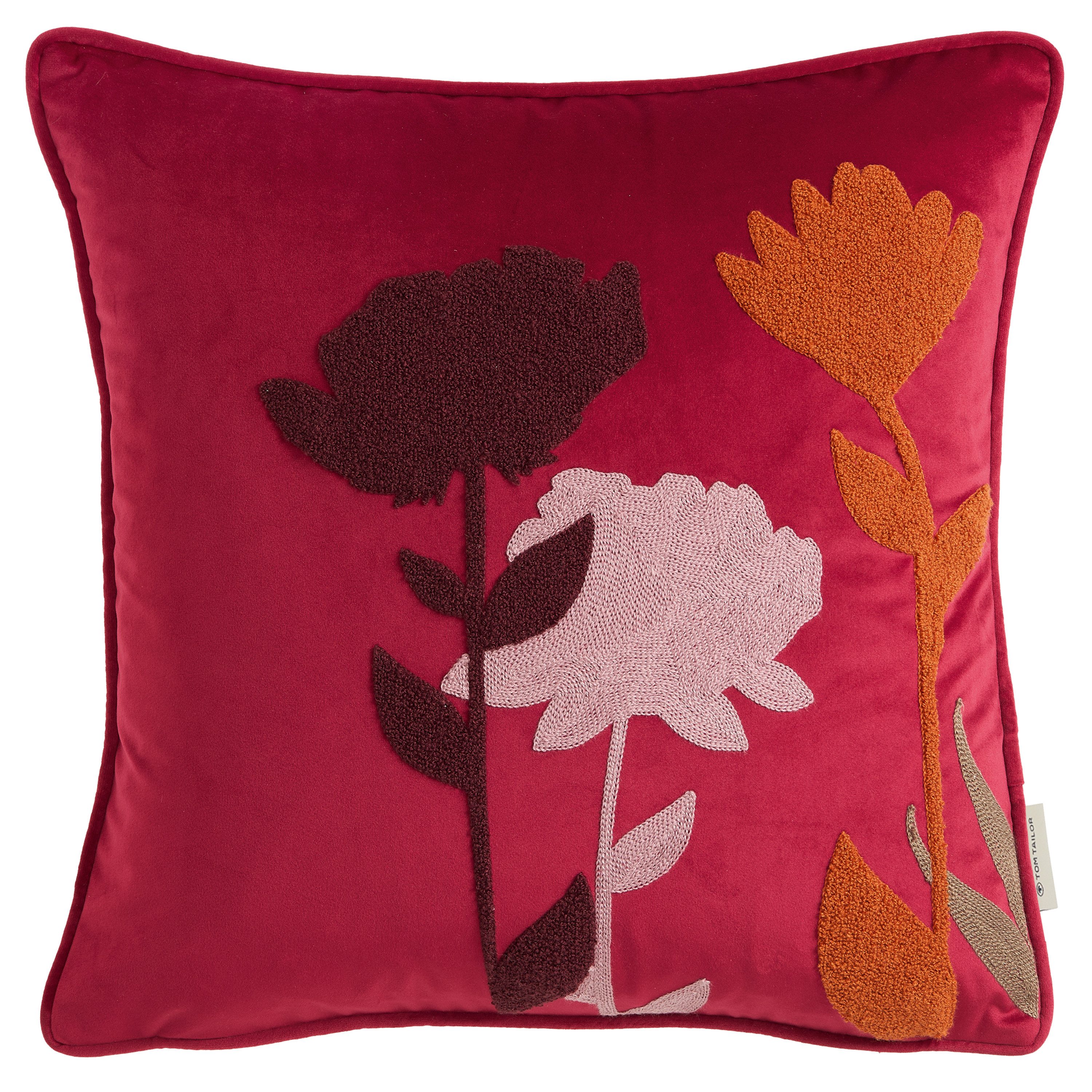 TOM TAILOR HOME Dekokissen Flowers, aus weichem Velvet günstig online kaufen