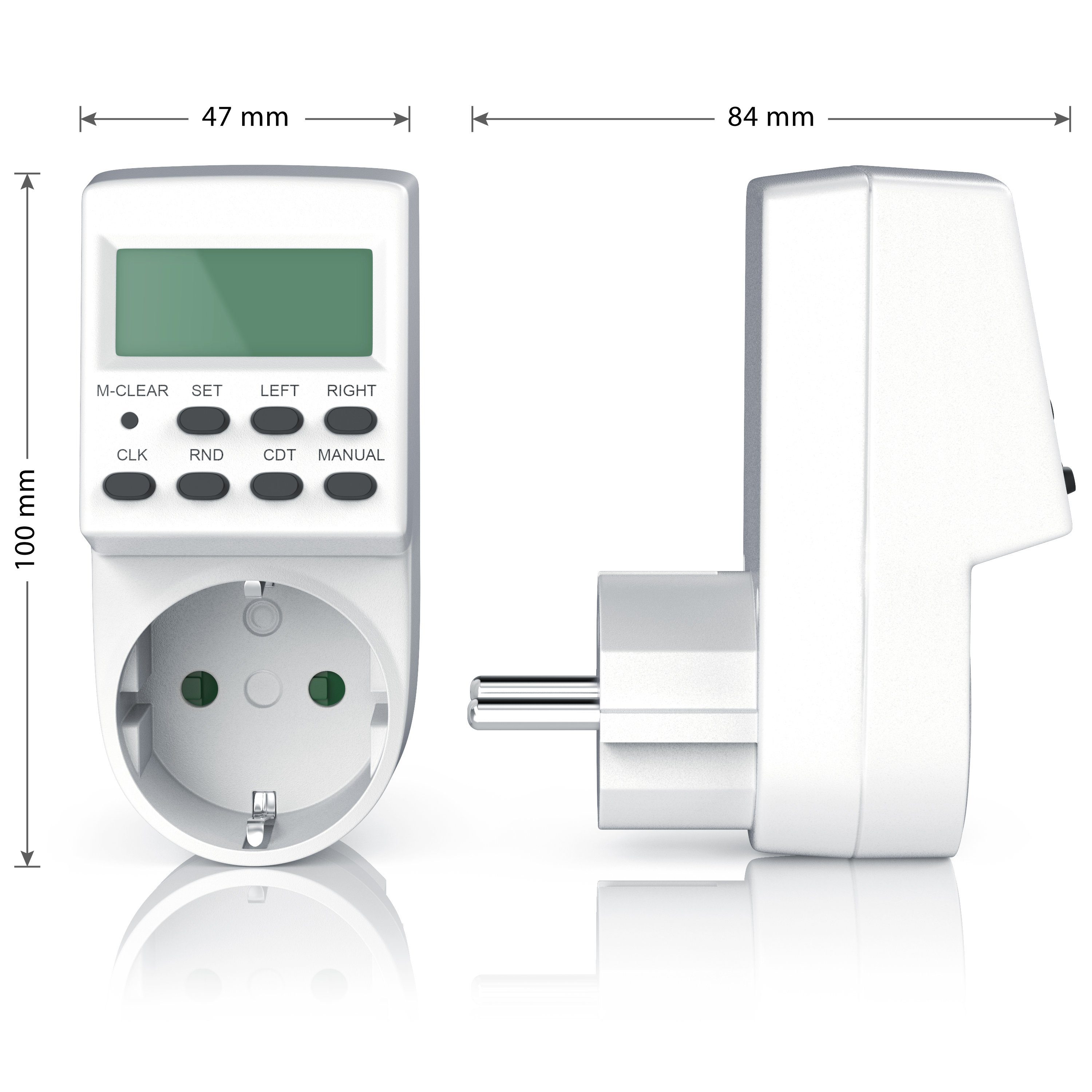 Brandson Zeitschaltuhr Digitale Zeitschaltuhr mit LCD Display, digital, 1-St., mit Kinderschutzsicherung, 1,5" LCD Display, 20 ON/OFF Programme – Bild 4 von 5