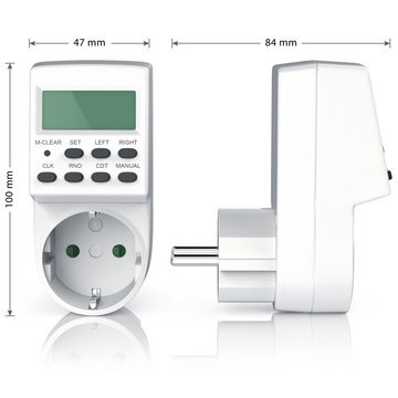 Brandson Zeitschaltuhr, digital, mit Kinderschutzsicherung, 1,5" LCD Display, 20 ON/OFF Programme