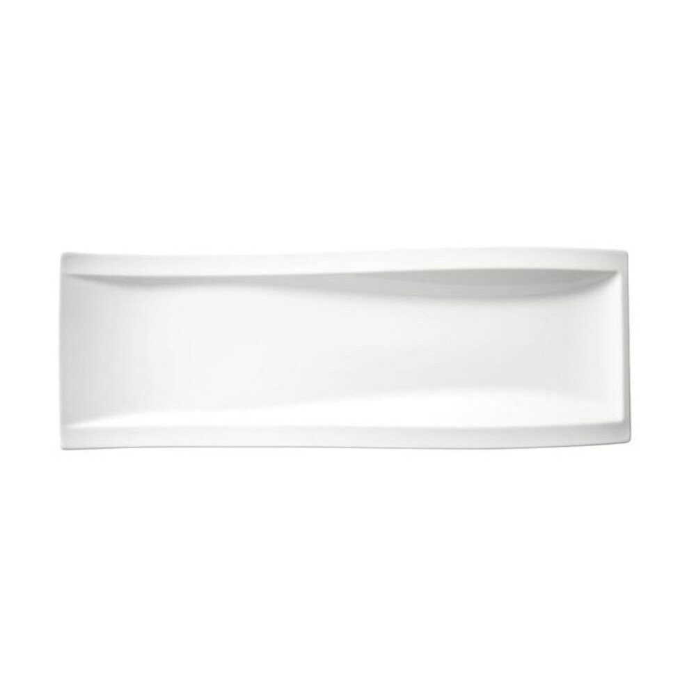 Villeroy & Boch Teller Antipasti-Teller 42x15 cm NewWave, (1 St), Antipasti-Teller, 42,00cm, Premium Porcelain, Weiß
