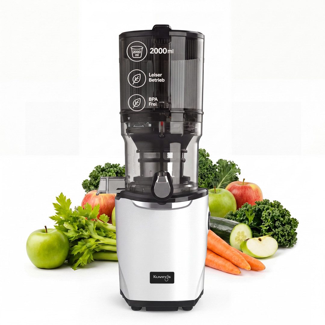 Kuvings 2in1 Entsafter AUTO9 HANDS-FREE SLOW JUICER (KHS-975SE), 200 W, 2.000-ml-Auto-Hopper