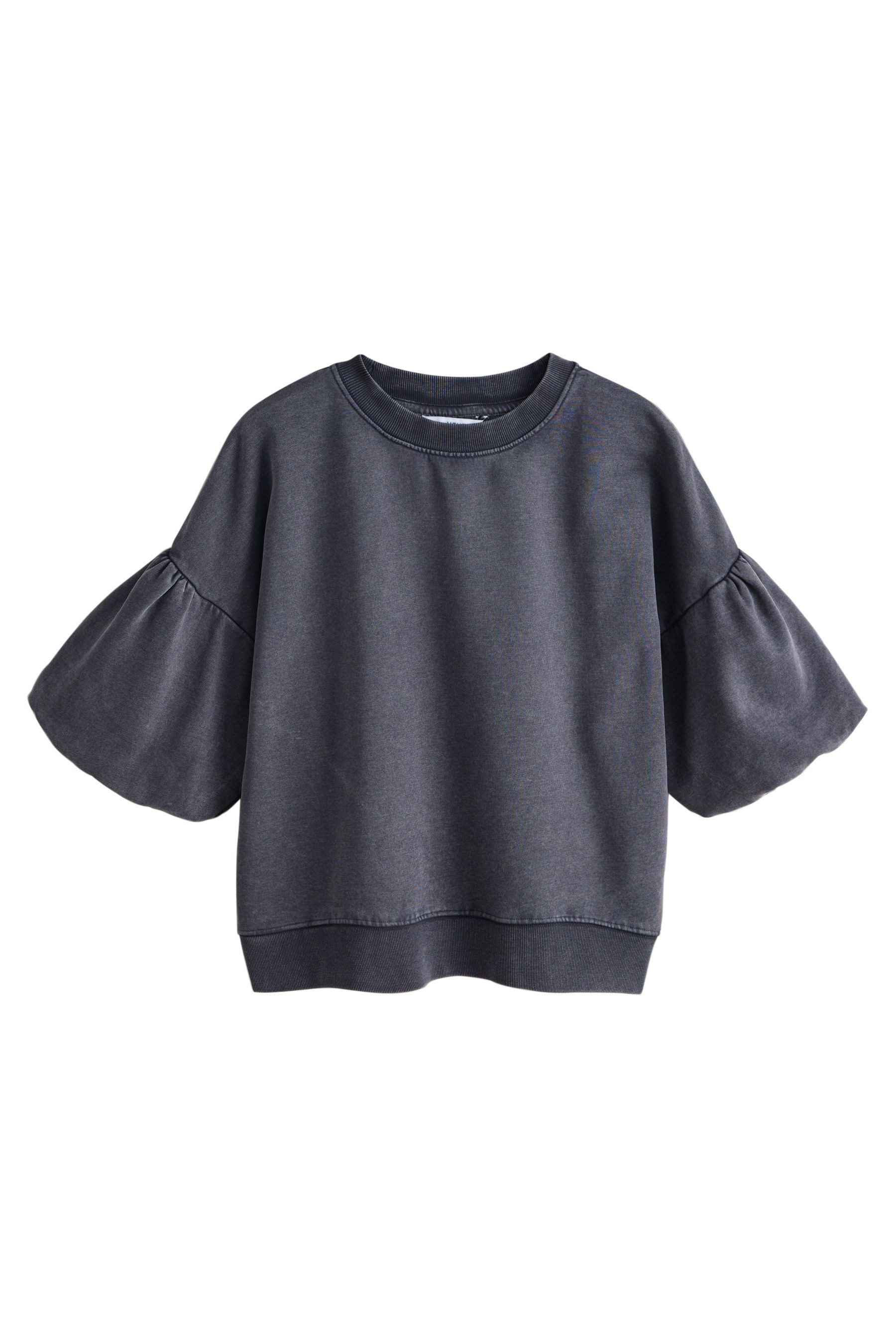 Next Sweater Sweat-Top mit kurzen Puffärmeln (1-tlg)