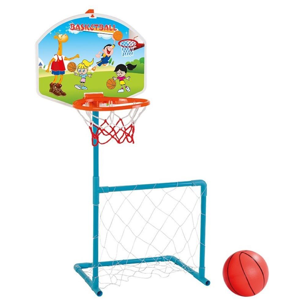 Pilsan Basketballständer Kinderbasketballkorb und Fußballset 03392, ab 3 Jahre, drin und draußen | Basketballkörbe