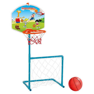 Pilsan Basketballständer Kinderbasketballkorb und Fußballset 03392, ab 3 Jahre, drin und draußen